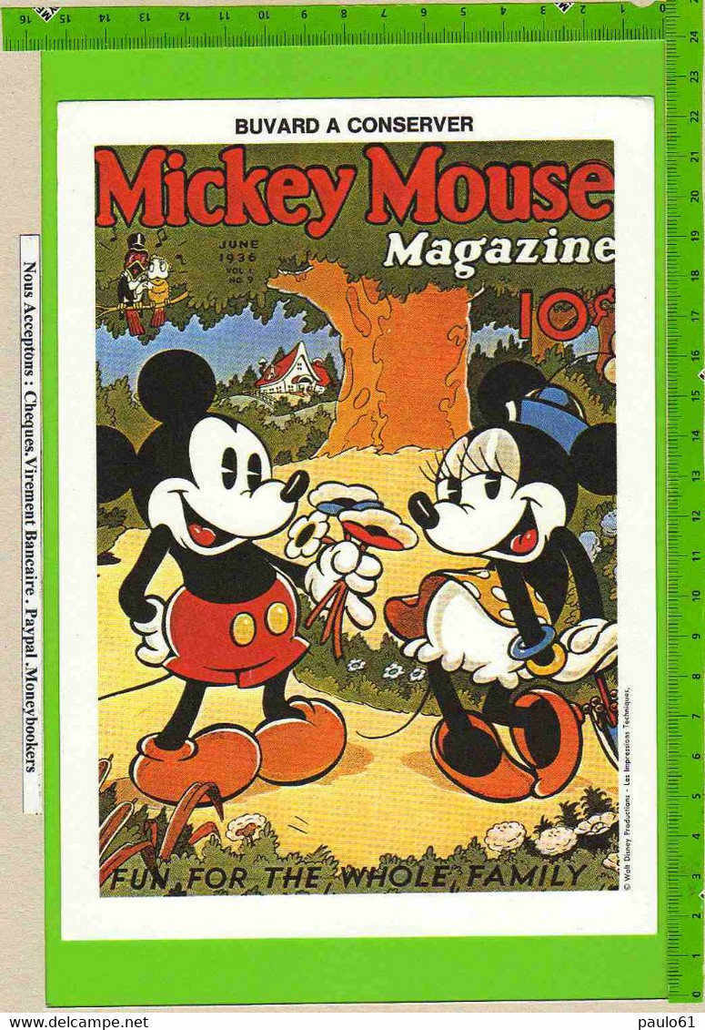 BUVARD : Mickey Mouse Magazine   : Bouquet - Papeterie