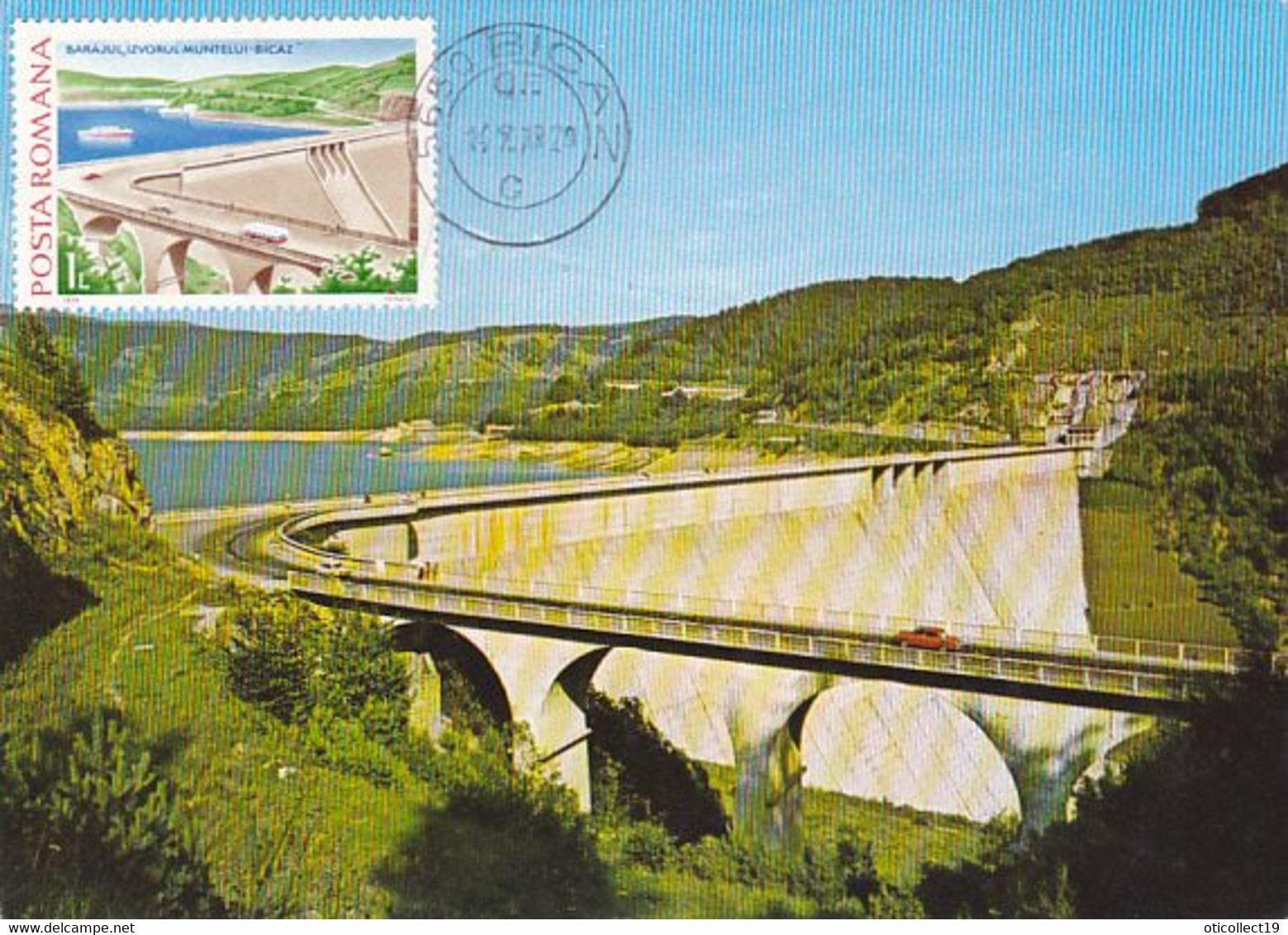 SCIENCE, ENERGY, BICAZ DAM, WATER POWER PLANT, MAXIMUM CARD, 1978, ROMANIA - Agua