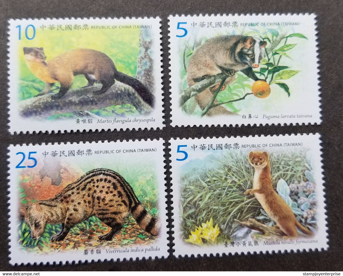 Taiwan Protected Mammals Species 2012 Animal Wildlife Fauna Civet Mammal Fruit Flower (stamp) MNH - Unused Stamps