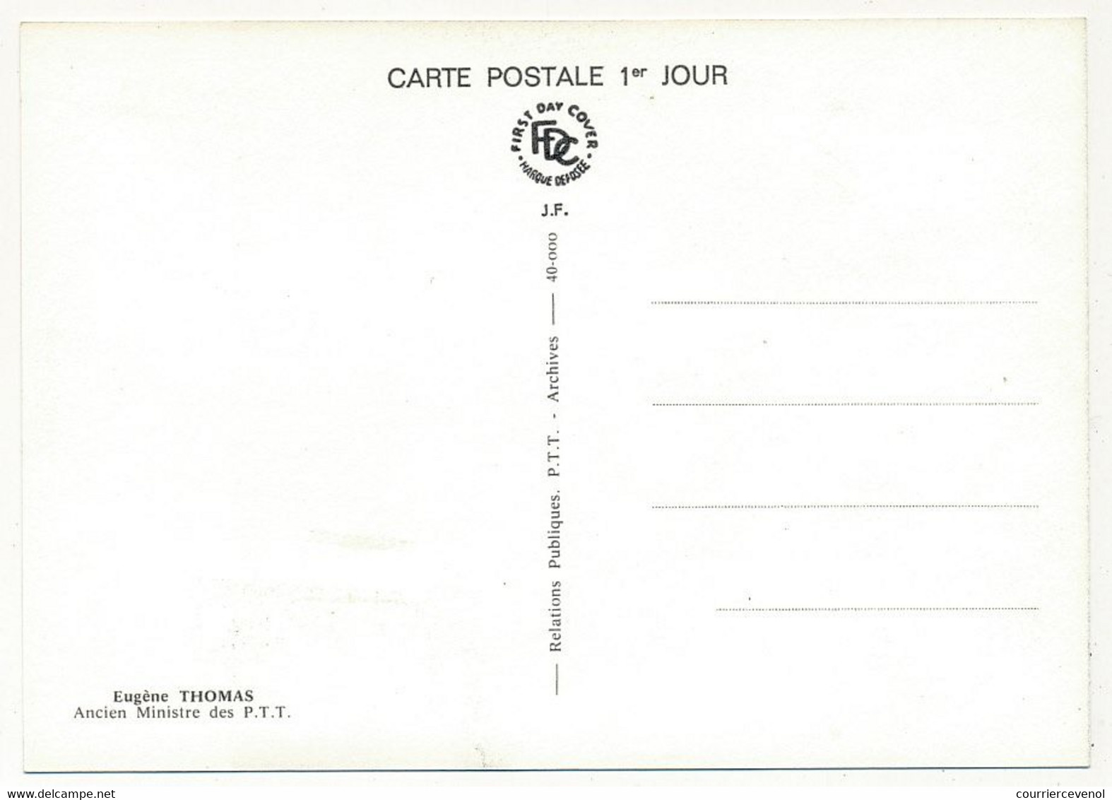 FRANCE - Carte Maximum - 0,80 + 0,20 Eugène THOMAS - Obl Premier Jour 59 Vieux Condé Le Quesnoy 28 Juin 1978 - 1970-1979
