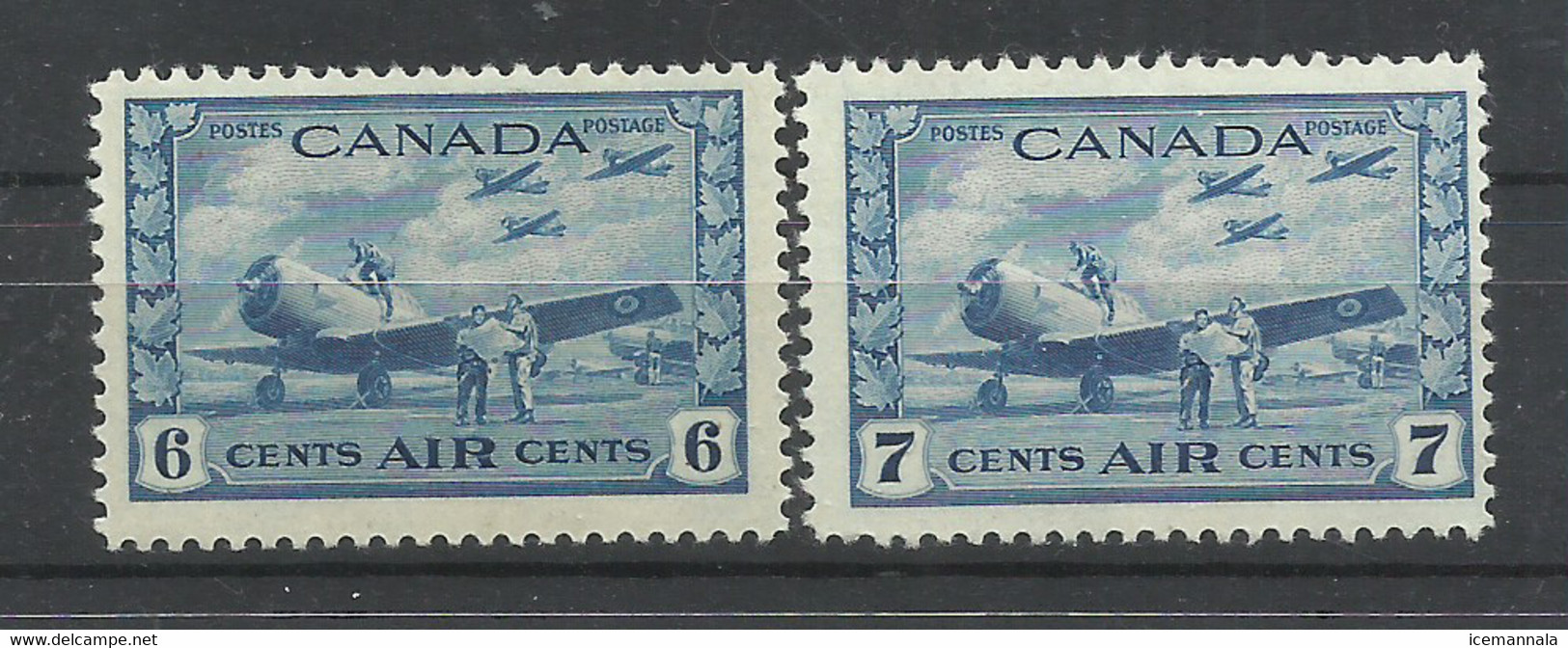 CANADA  YVERT  AEREO   7/8   MNH  ** - Airmail