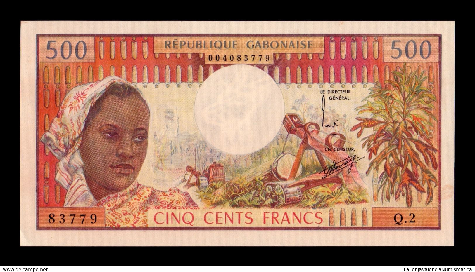 Gabon 500 Francs 1974 Pick 2a Sc- AUnc - Gabon