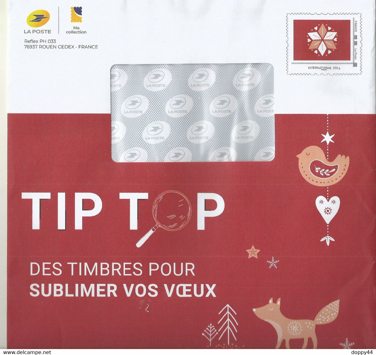 PAP LA POSTE CLUB PHILAPOSTE ENVOI DU CATALOGUE TIP/TOP NOEL 2021. LOT 329221 - Pseudo-officiële  Postwaardestukken