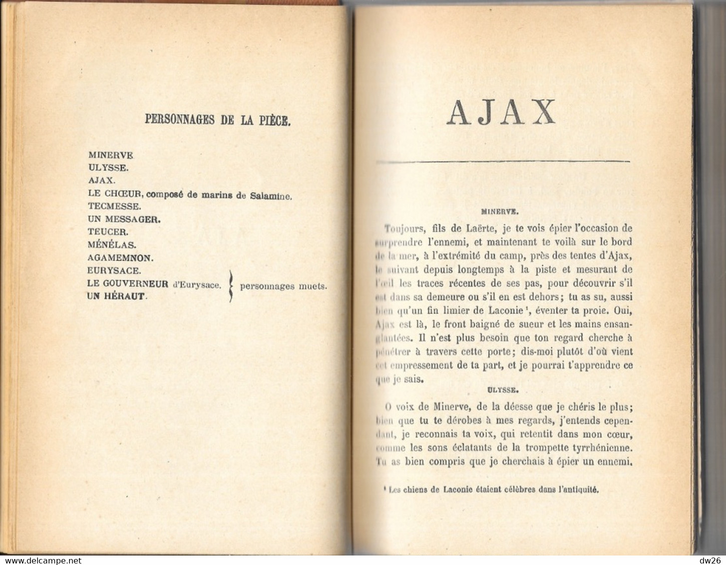 Livre Relié: Le Théâtre De Sophocle (Ajax, Electre, Antigone, Oedipe Roi...) Traduction Louis Humbert 1883 - Décoration Intérieure