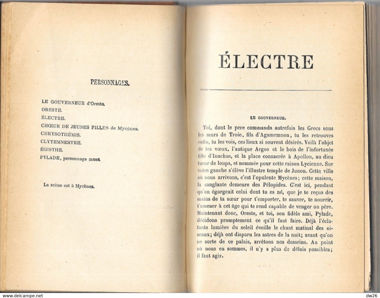 Livre Relié: Le Théâtre De Sophocle (Ajax, Electre, Antigone, Oedipe Roi...) Traduction Louis Humbert 1883 - Décoration Intérieure