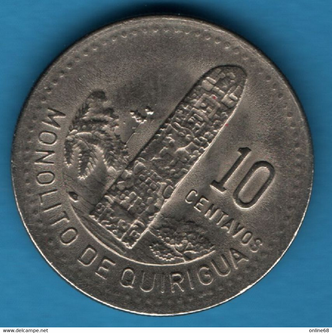 GUATEMALA 10 CENTAVOS 1991 KM# 277 MONOLITO DE QUIRIGUA - Guatemala