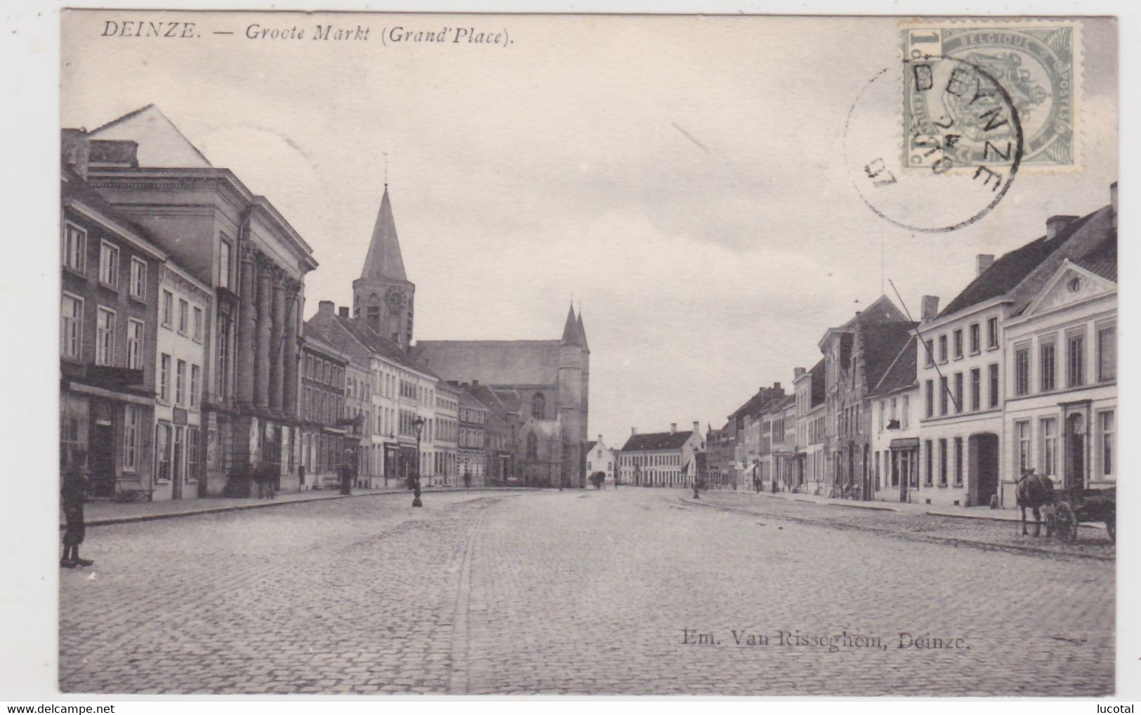Deinze - Grote Markt - 1907 - Uitgever Em. Van Risseghem, Deinze - Deinze