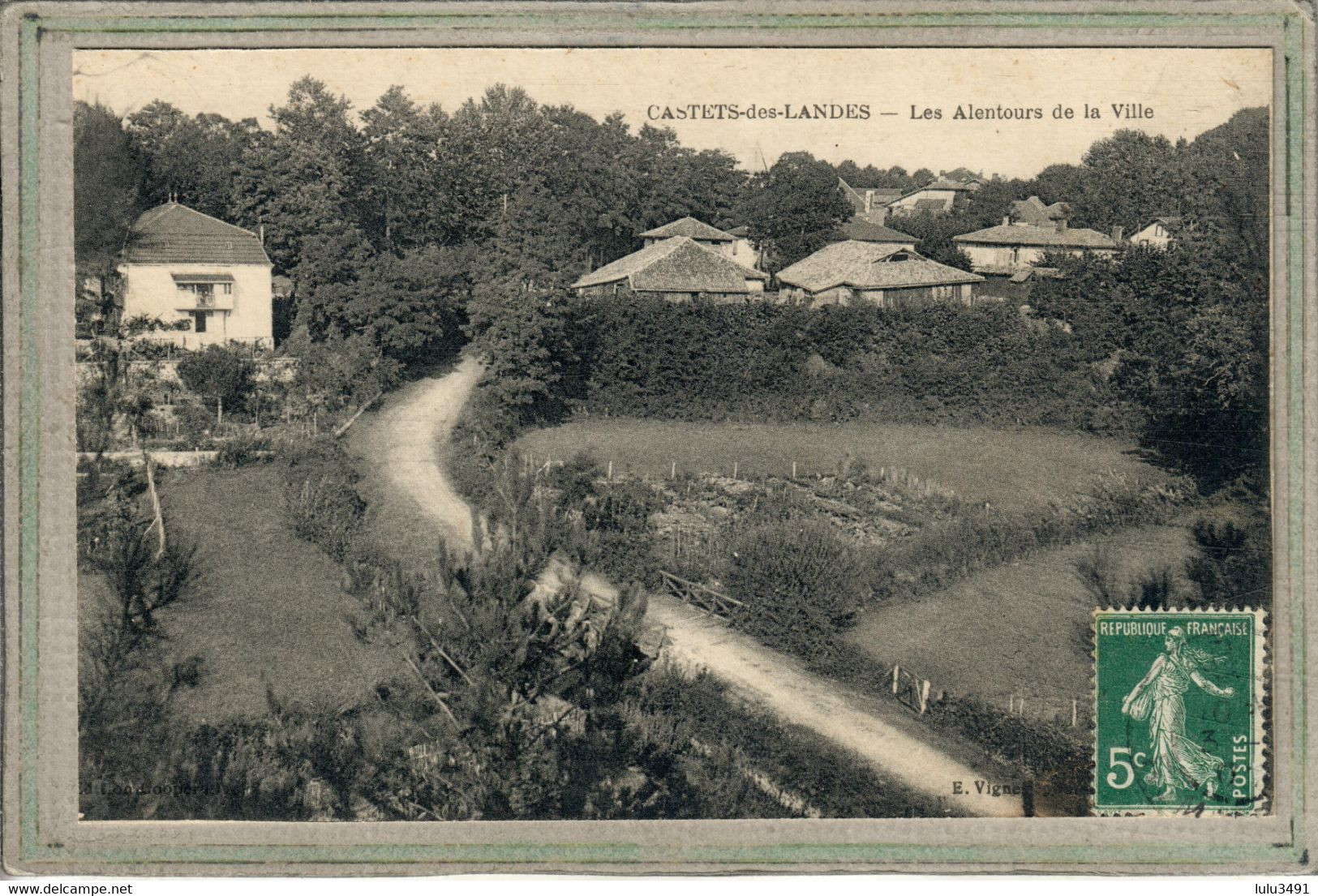CPA - (40) CASTETS-des-LANDES - Aspect Des Alentours De La Ville En 1912 - Castets