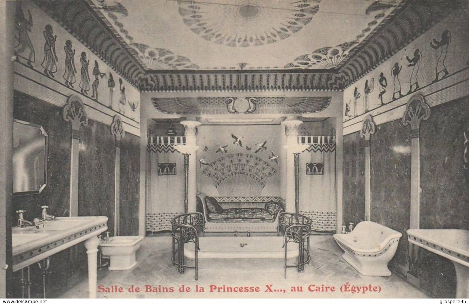 LE CAIRE SALLE DE BAINS DE LA PRINCESSE X ETABLISSEMENTS JACOB DELAFON PARIS 1931 RARE - Le Caire