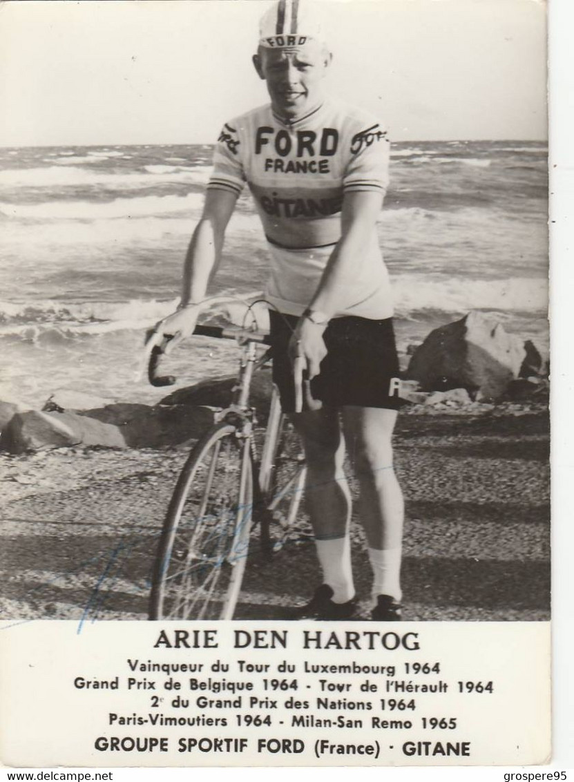 CYCLISTE ARIE DEN HARTOG  GROUPE SPORTIF FORD GITANE SIGNE - Radsport