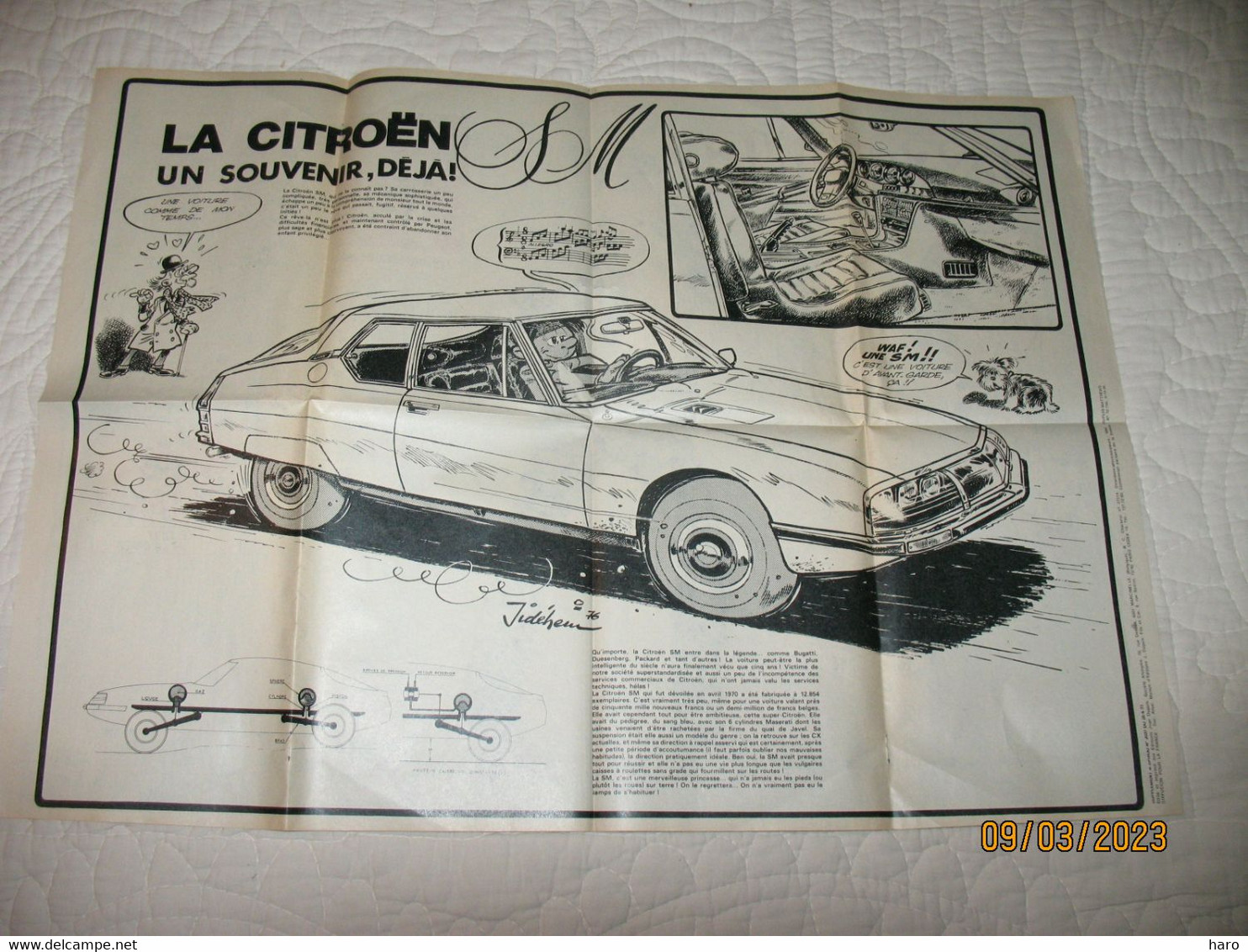 BD - Poster Du Journal SPIROU - JESS LONG Et Au Verso La CITROEN SM  - 1977- Oldtimer (B321) - Affiches & Offsets