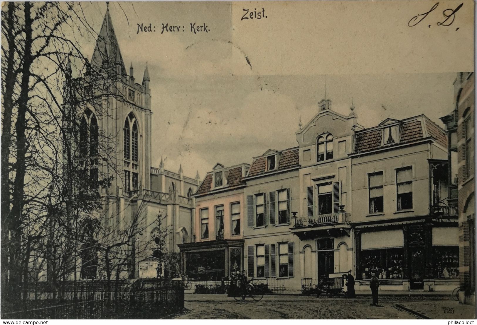 Zeist // Ned. Herv. Kerk En Omgeving Ca 1900 Topkaart - Zeist