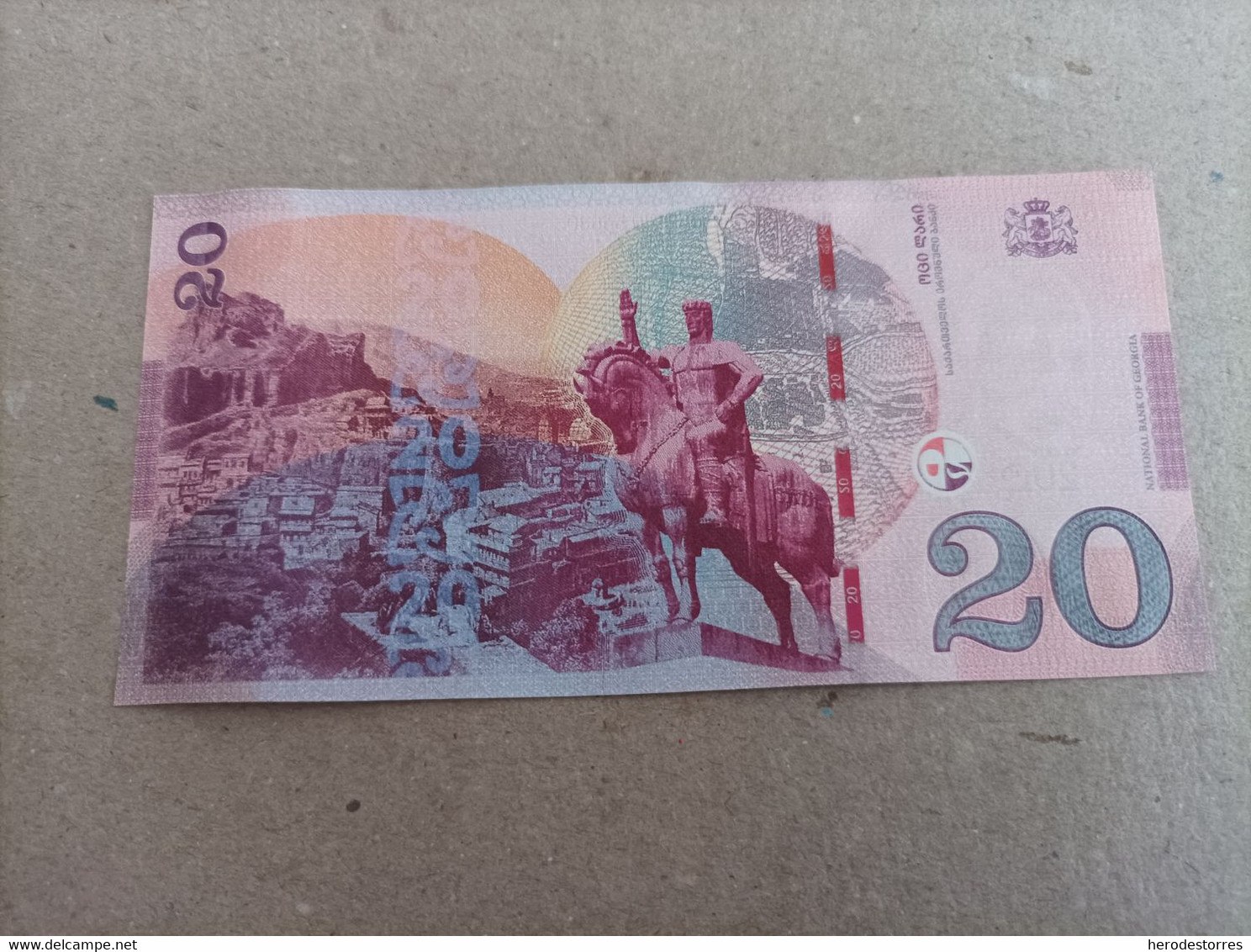 Billete De Georgia De 20 Laris, Año 2016, Serie AA, UNC - Georgien