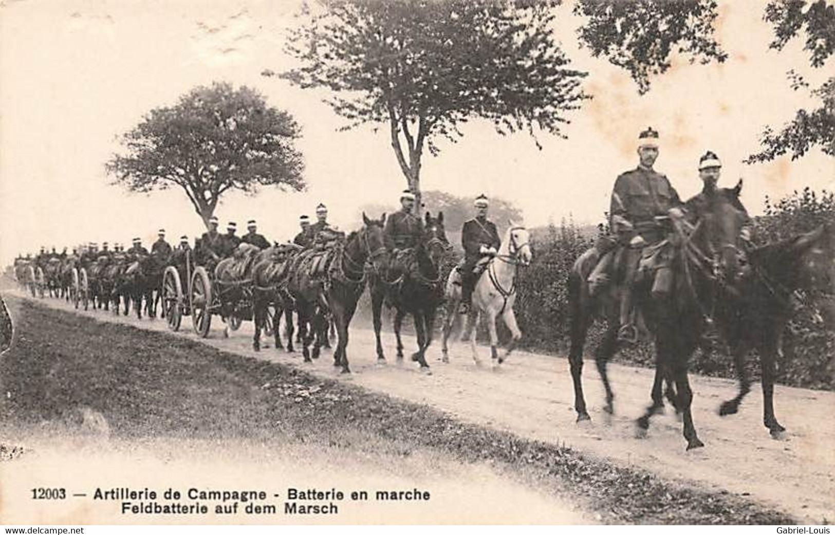 Armée Suisse - Militaire - Schweizer Armee - Militaria - Artillerie De Campagne Batterie En Marche Feldbatterie Marsch - Sonstige & Ohne Zuordnung