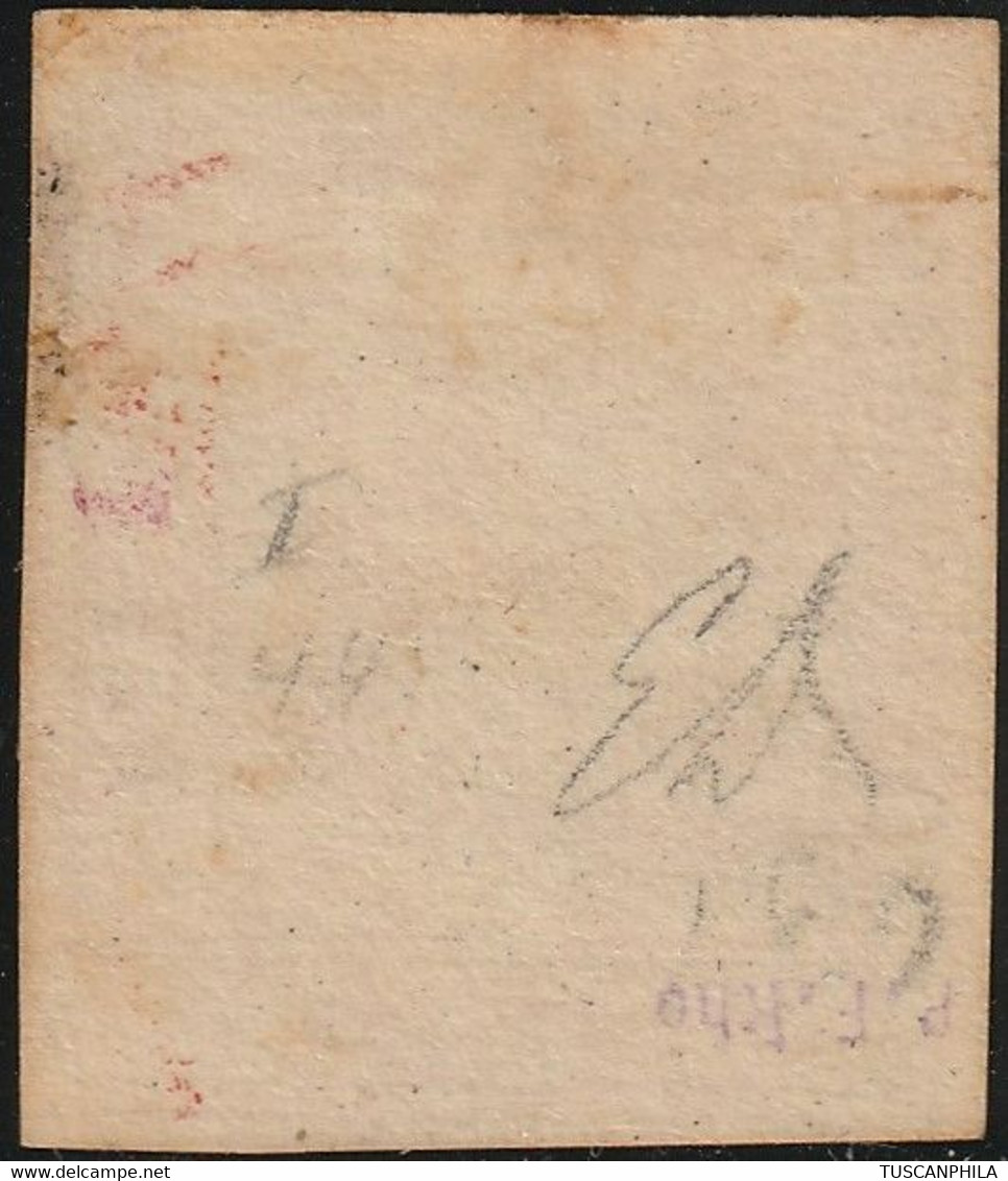 5 Gr. I^ Tav. Vermiglio Pos.44 Sass 10 Sg(*) Grandi Margini F. EmD. Spl - Sicilië