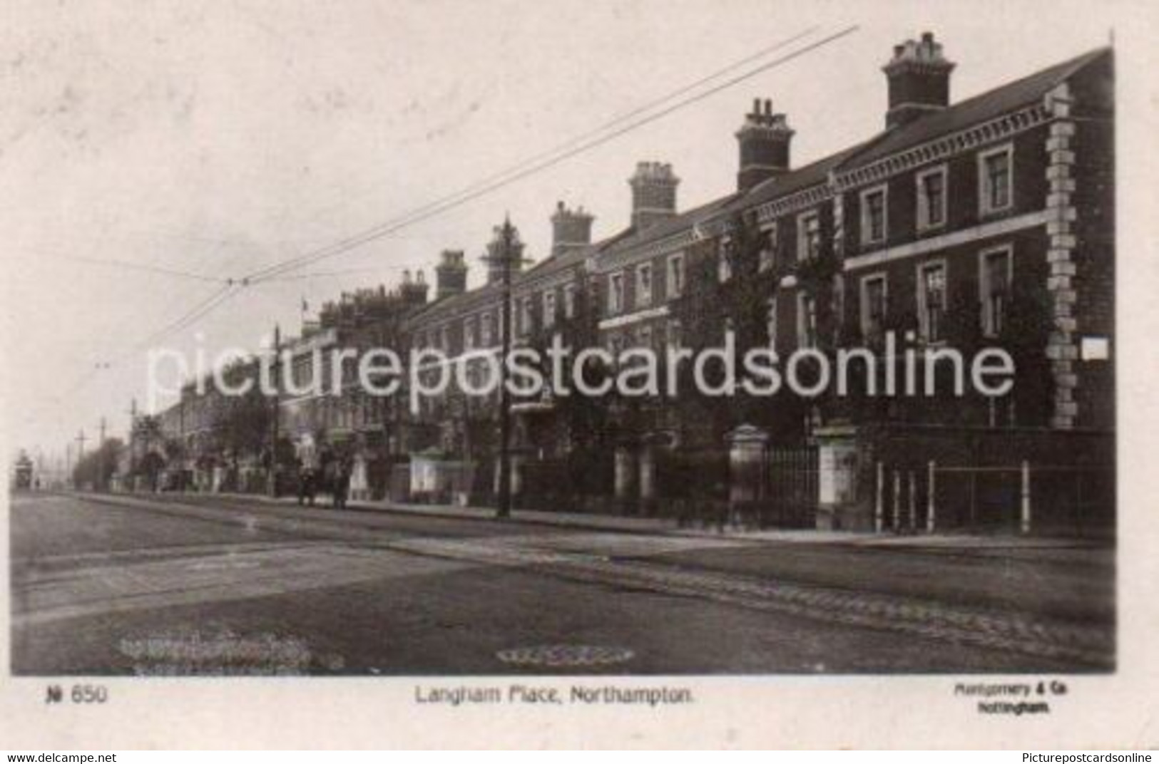 LANGHAM PLACE NORTHAMPTON OLD RP POSTCARD BY MONTGOMERY OF NOTTINGHAM - Northamptonshire