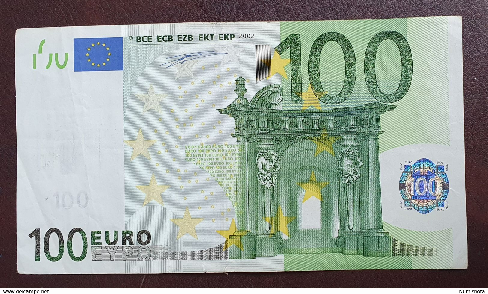 100 Euro 2002 E001 U France Duisenberg Circulated - 100 Euro