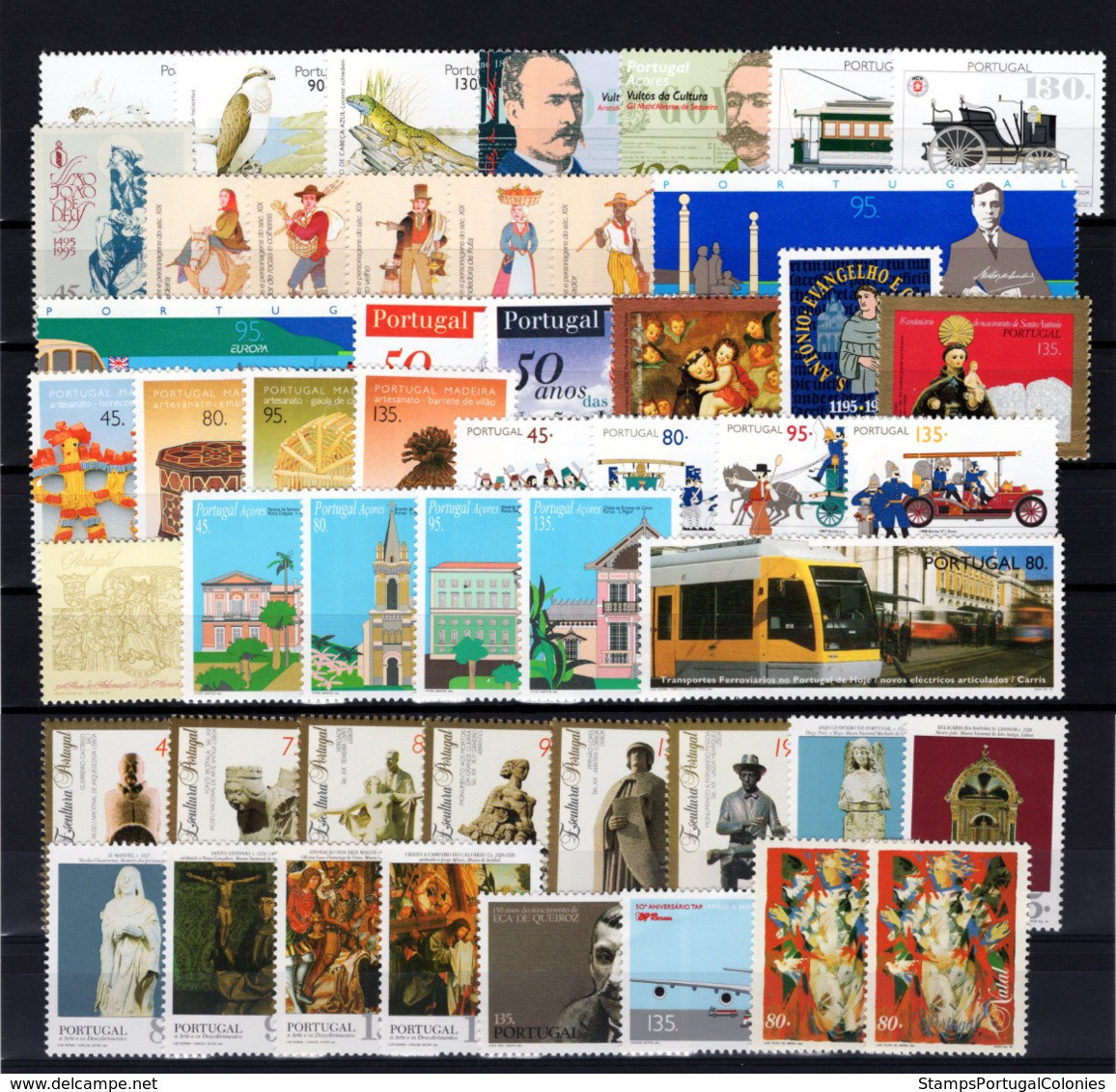 1995 Portugal Azores Madeira Complete Year MNH Stamps. Année Compléte NeufSansCharnière. Ano Completo Novo Sem Charneira - Volledig Jaar