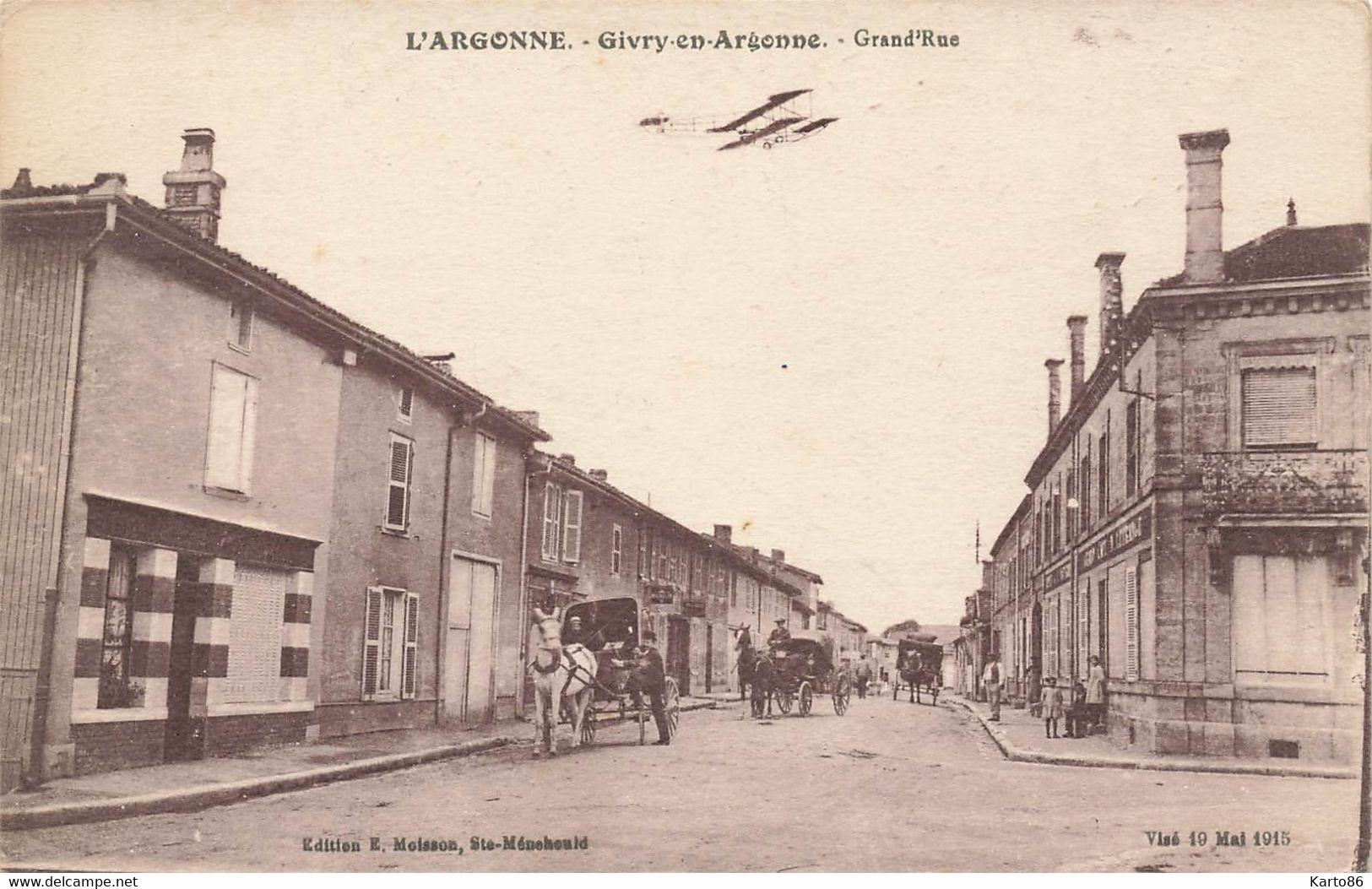 Givry En Argonne * La Grand Rue * Attelage * Commerces Magasins - Givry En Argonne