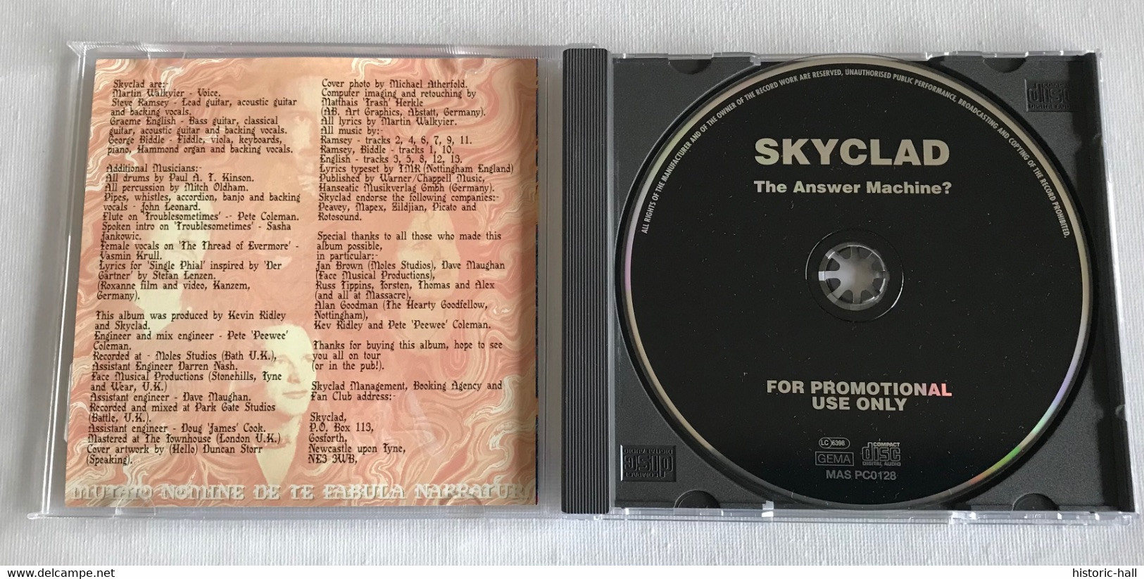 SKYCLAD - The Answer Machine ? - PROMO CD - 1997 - GERMAN Press - Hard Rock En Metal