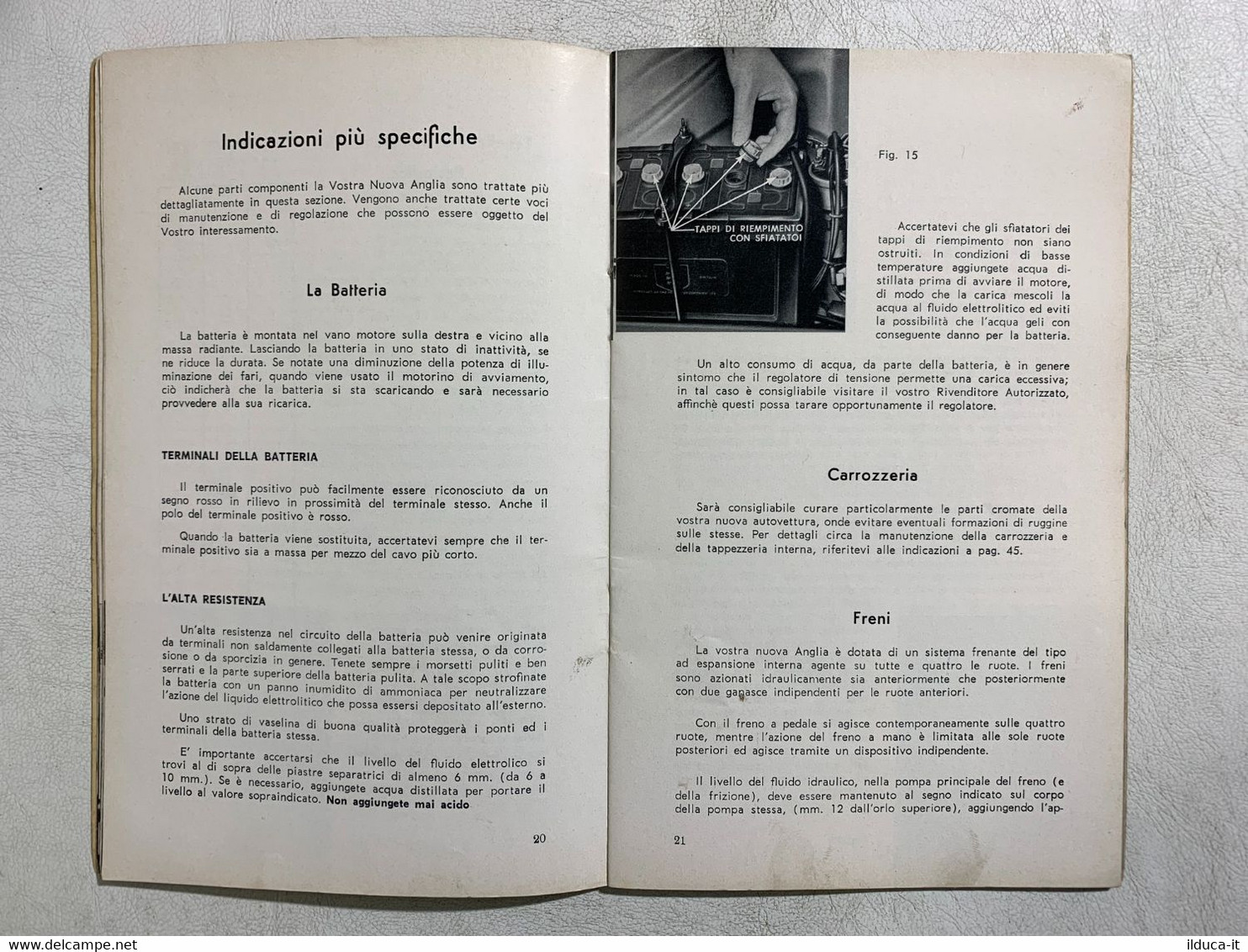 I112784 Manuale D'istruzioni - Ford La Nuova Anglia - 1963 - Voitures