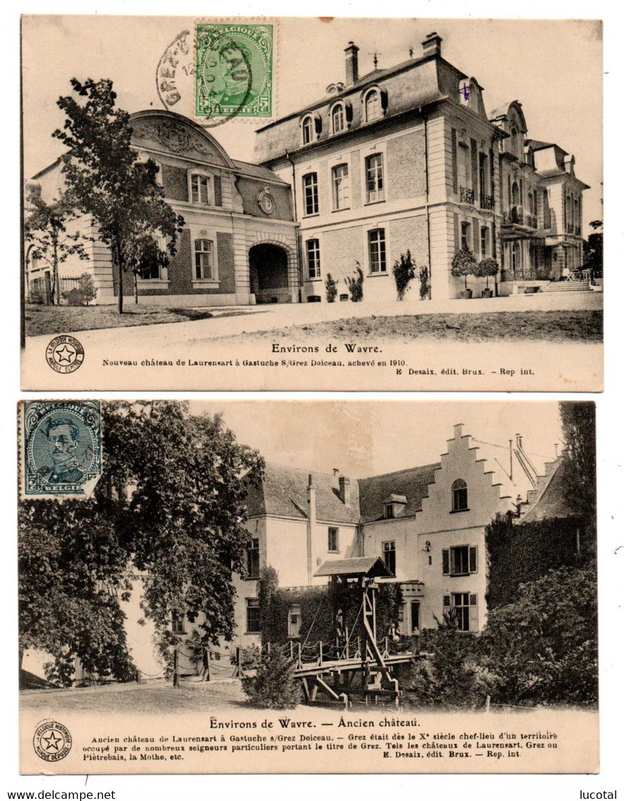 Gastuche - Chateau De Laurensart - 2 Cartes Postales - Grez-Doiceau