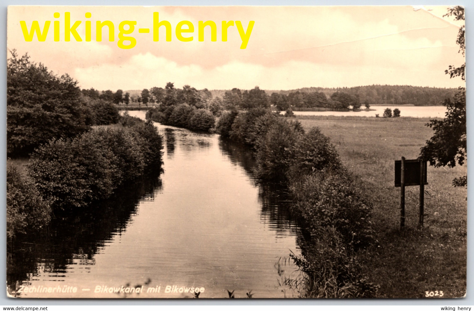 Rheinsberg Zechlinerhütte - S/w Bikowkanal Mit Bikowsee - Rheinsberg