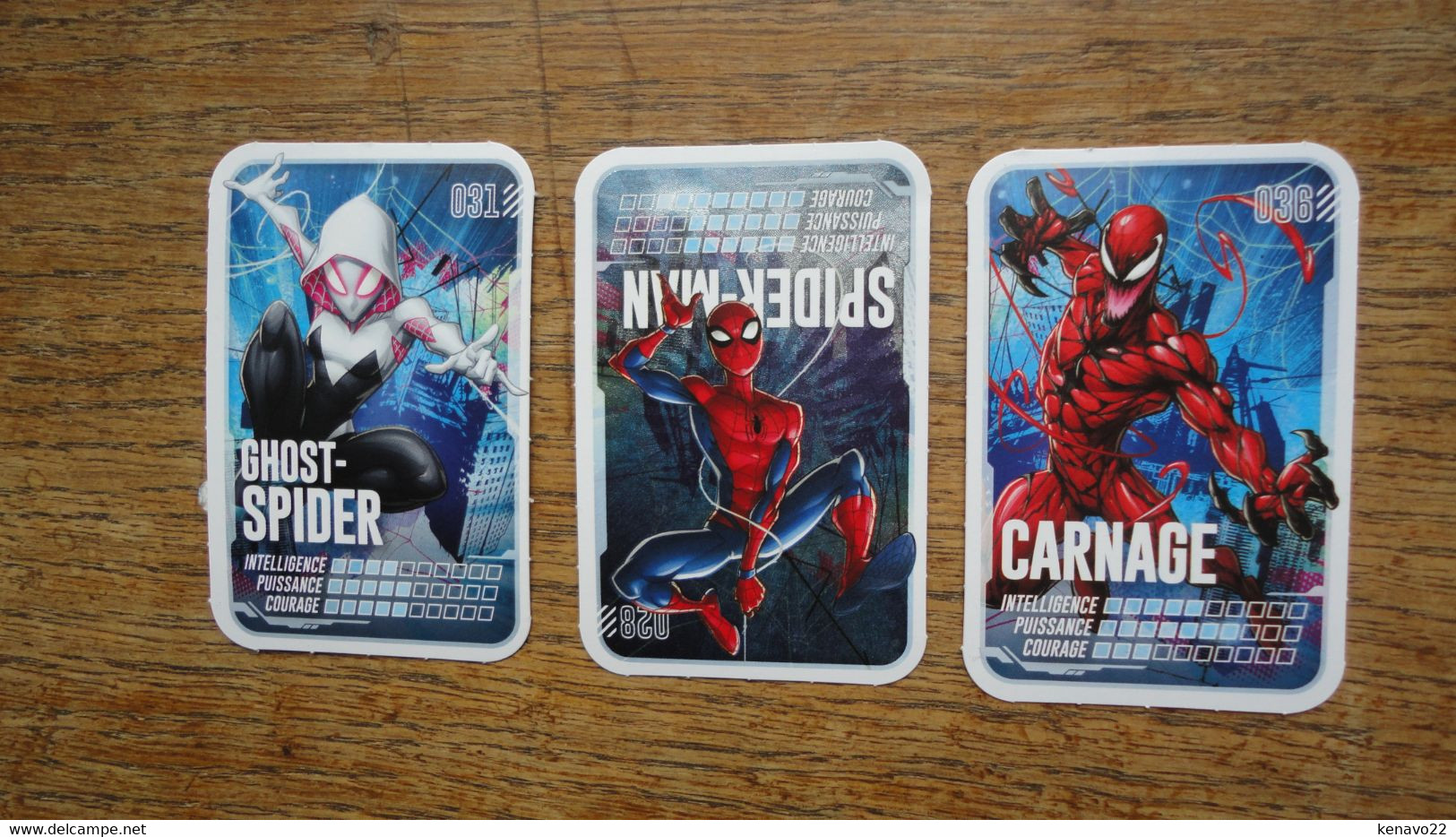 3 Cartes De Collection Marvel - Marvel