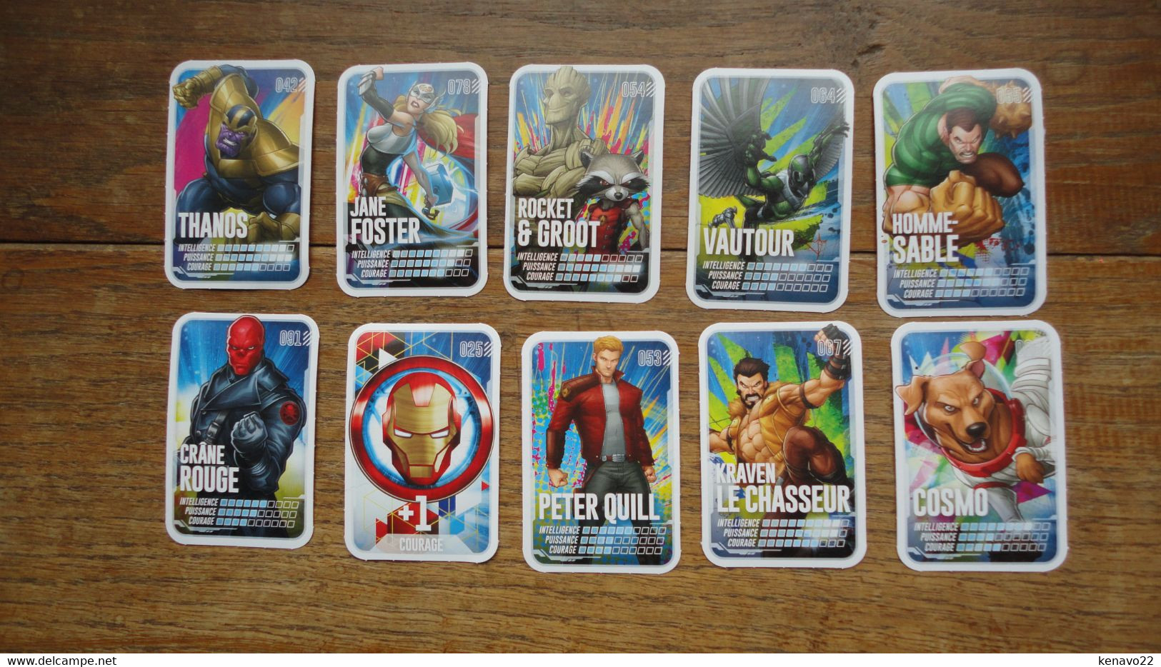 10 Cartes De Collection Marvel - Marvel