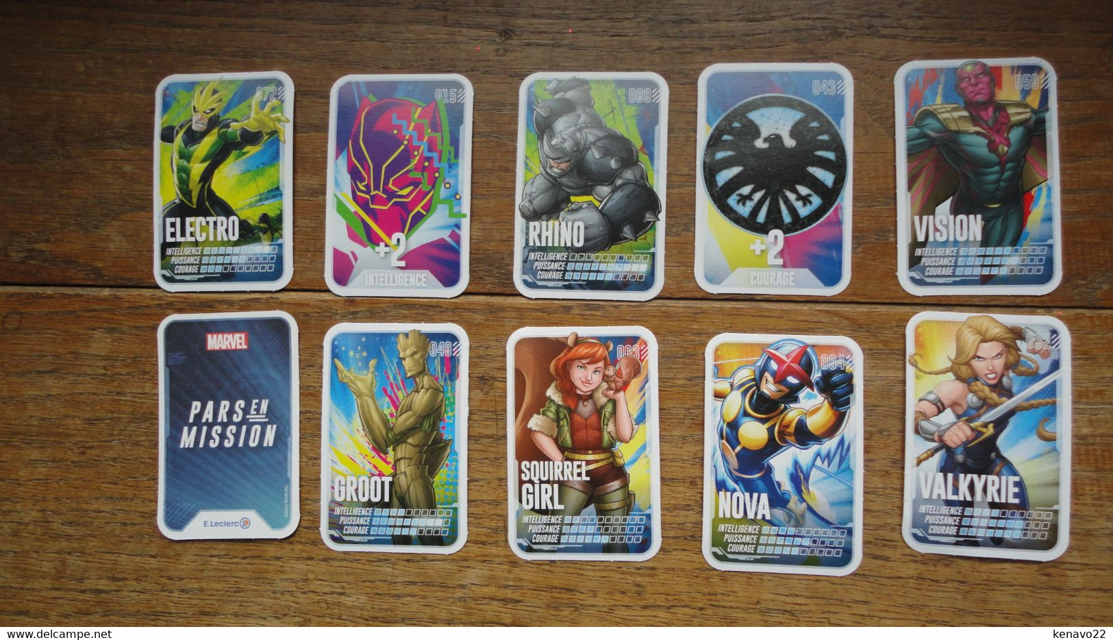 10 Cartes De Collection Marvel - Marvel