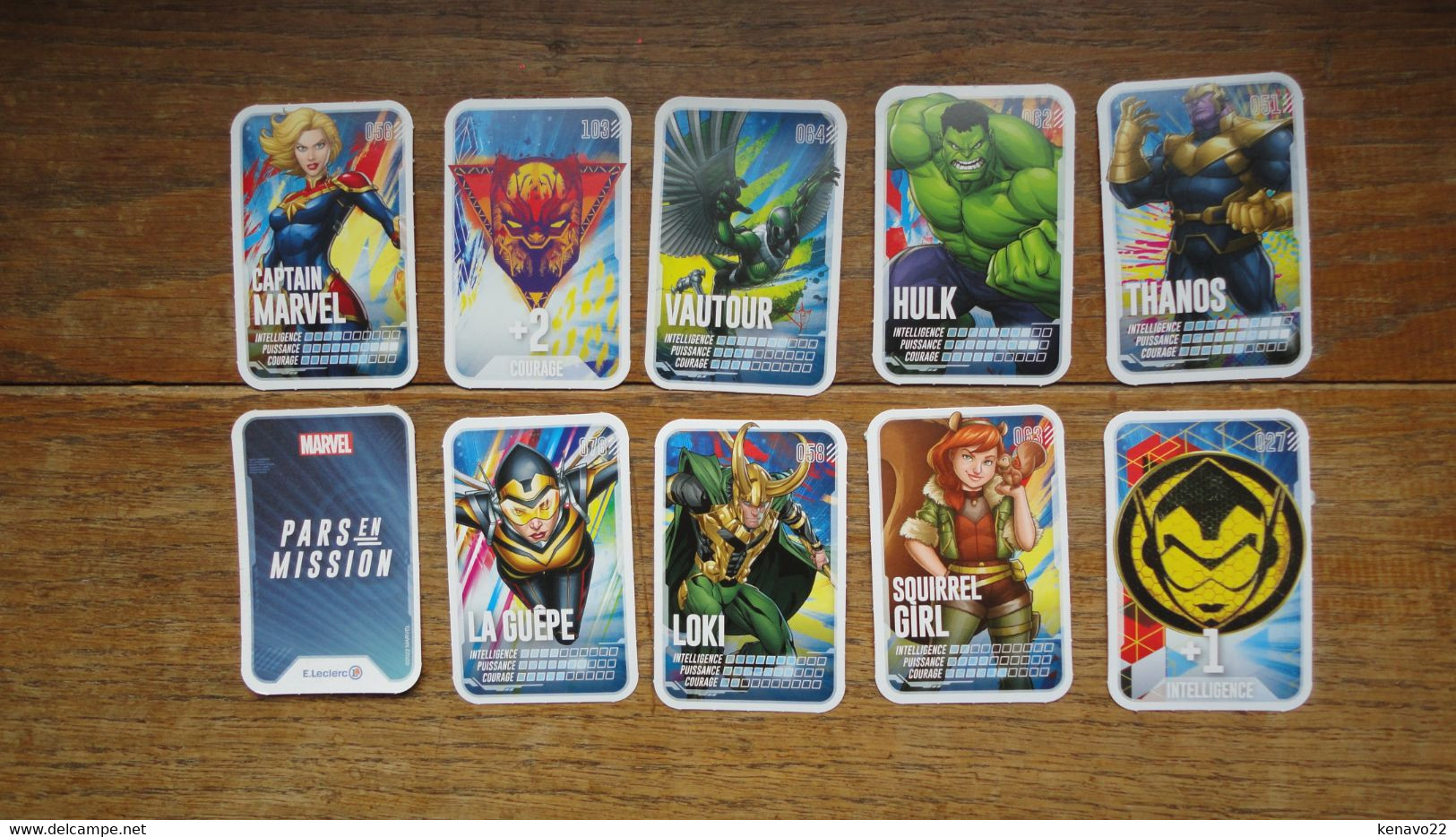 10 Cartes De Collection Marvel - Marvel