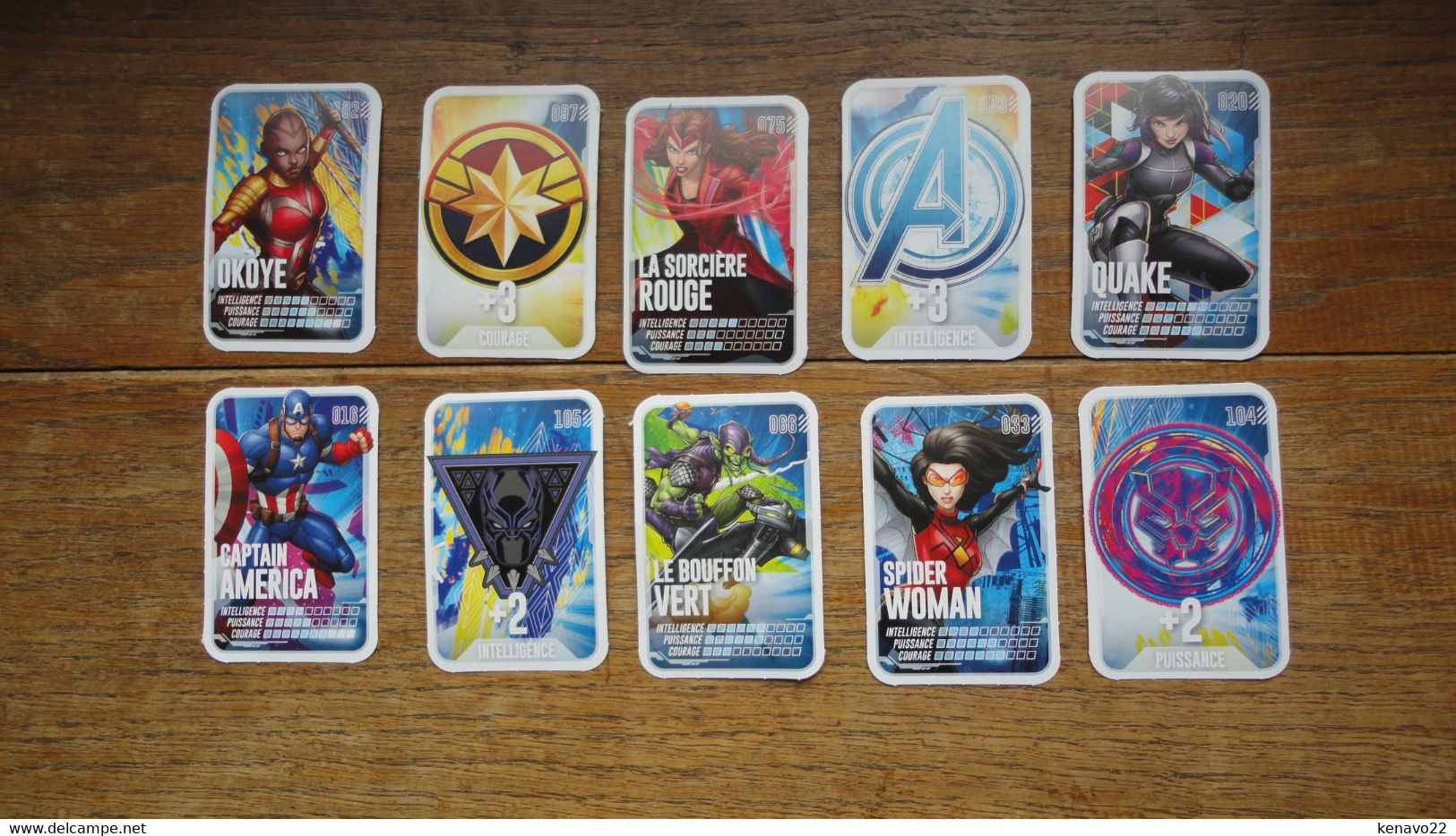 10 Cartes De Collection Marvel - Marvel