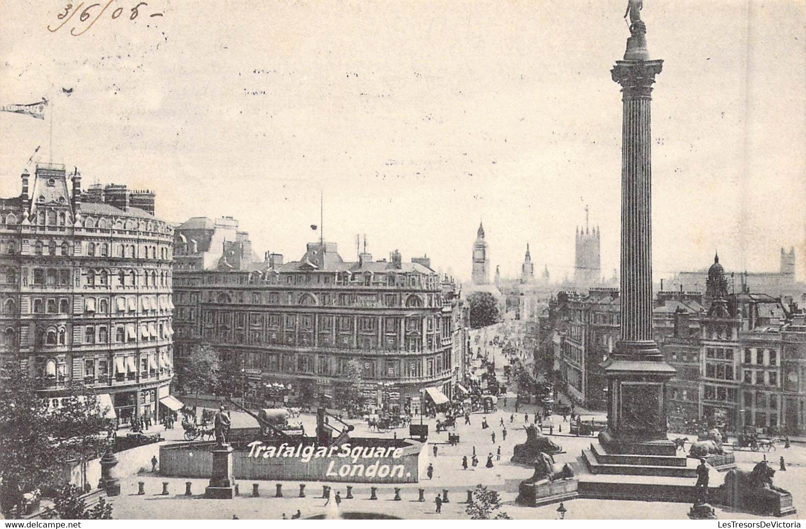 ANGLETERRE - London - Trafalgar Square - Animée - Carte Postale Ancienne - Trafalgar Square