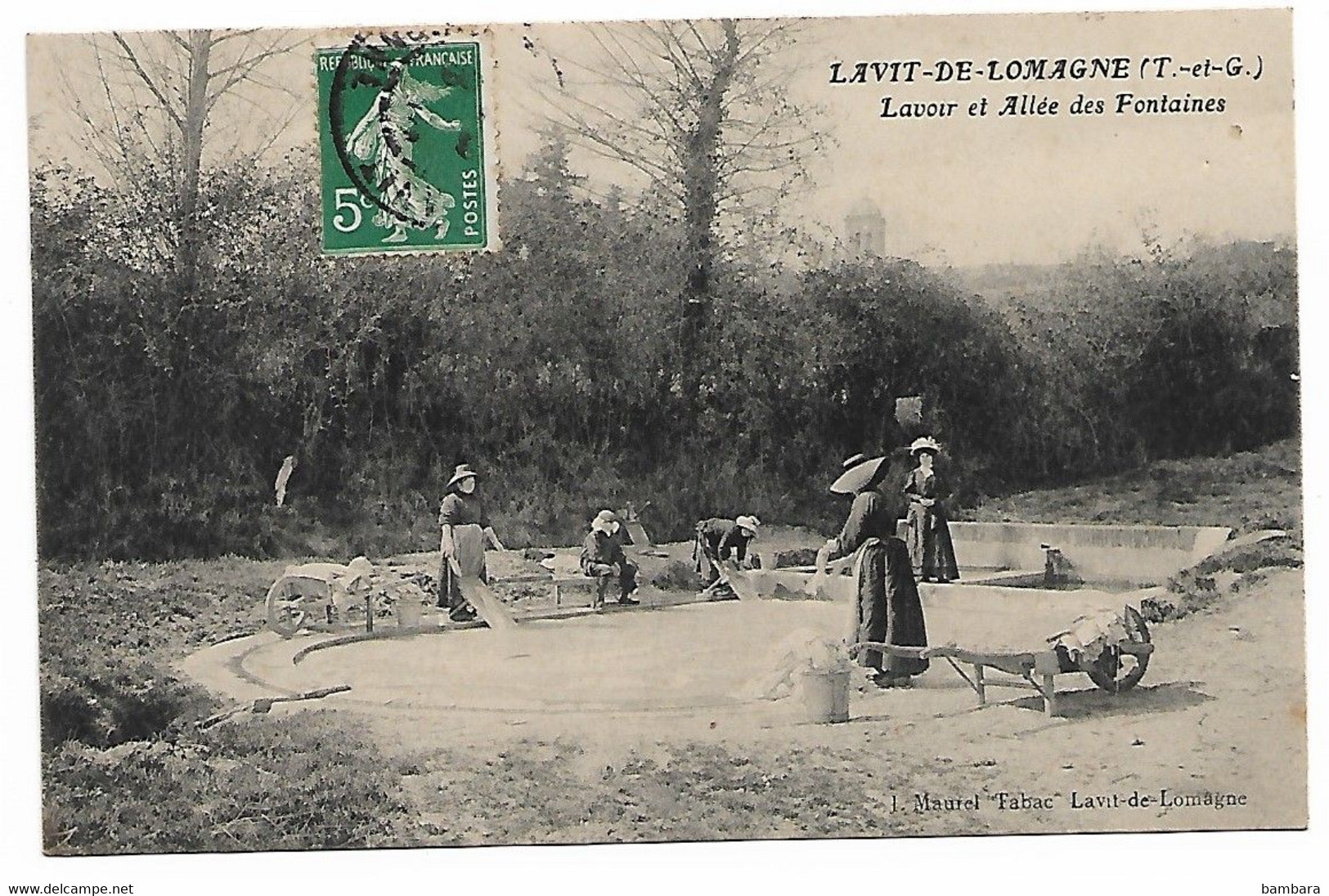 LAVIT DE LOMAGNE - Lavoir Et Allée Des Fontaines. - Lavit