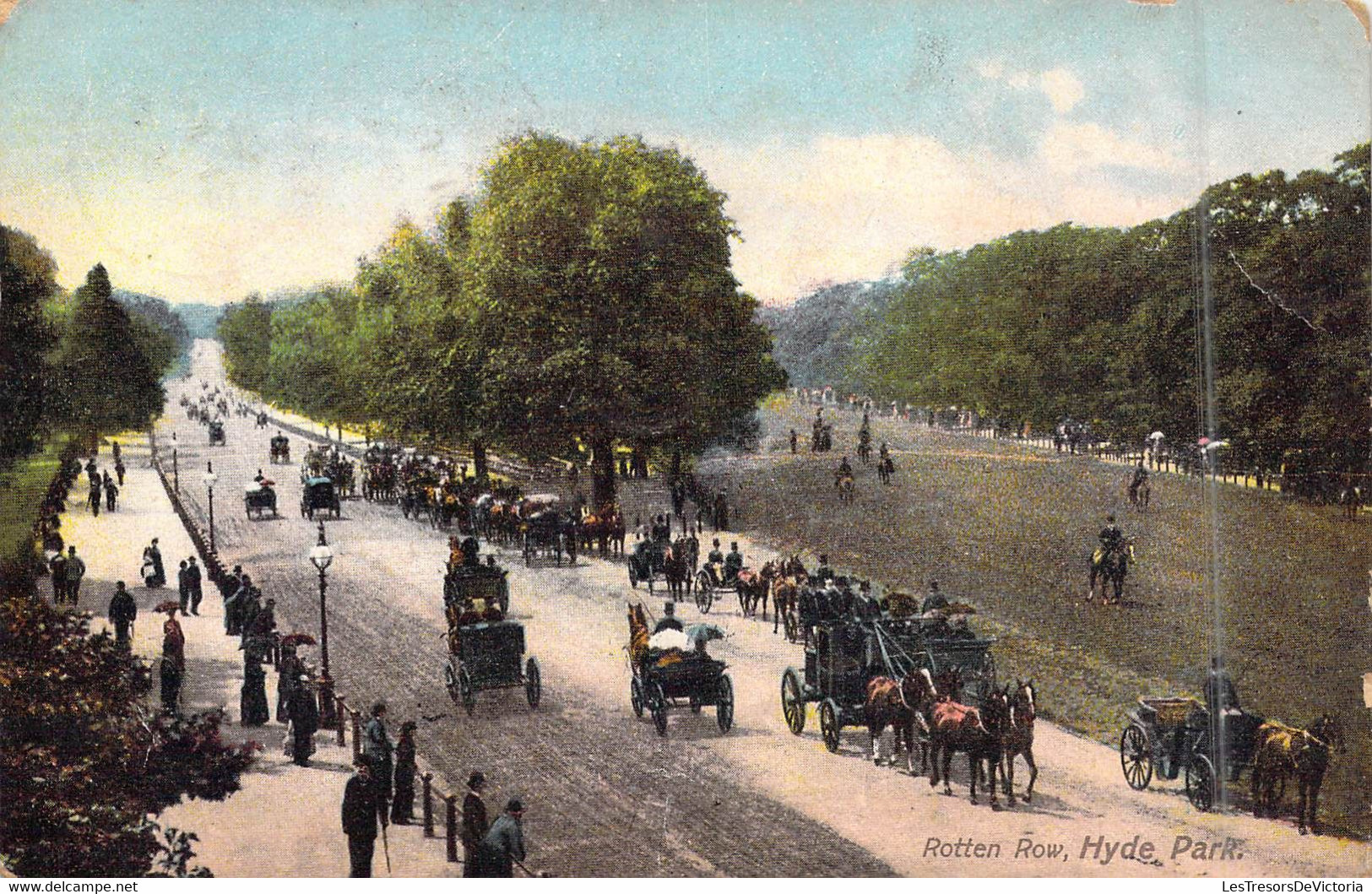 ANGLETERRE - Hyde Park - Rotten Row - Animée - Carrosse  - Carte Postale Ancienne - Hyde Park