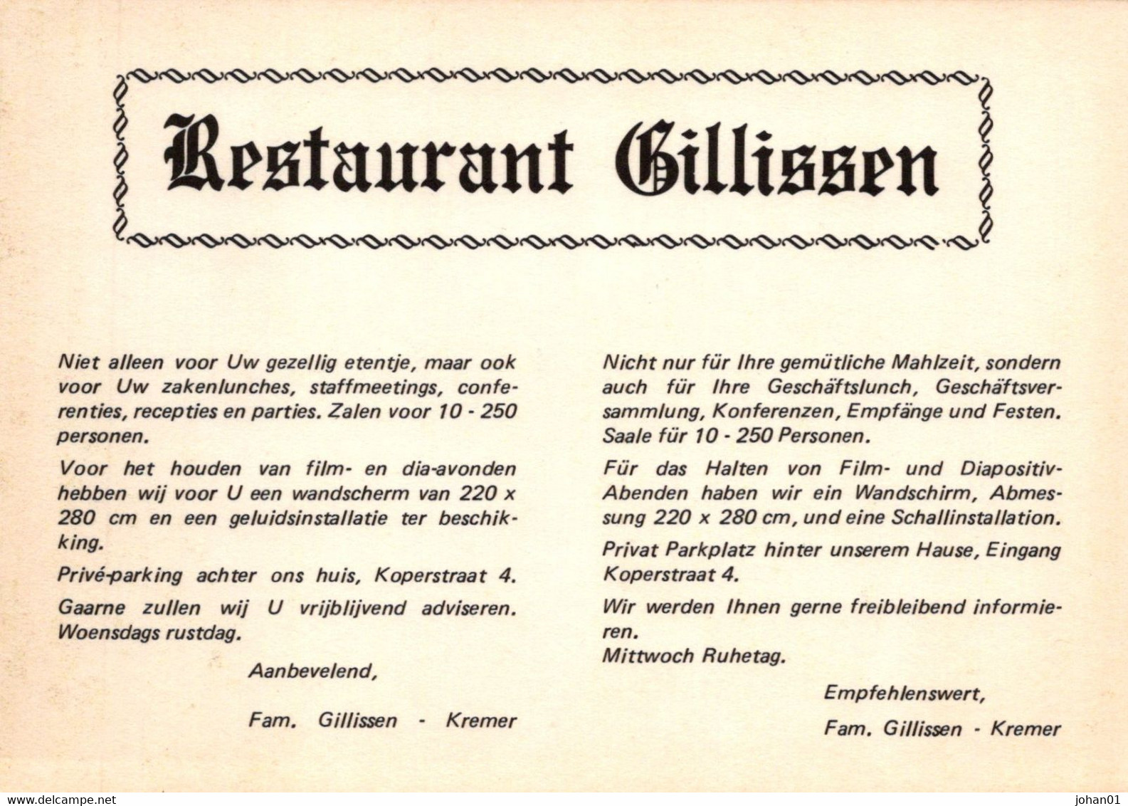 VAALS - Ca 1980 - 3 Ansichten Restaurant GILLISSEN - Vaals