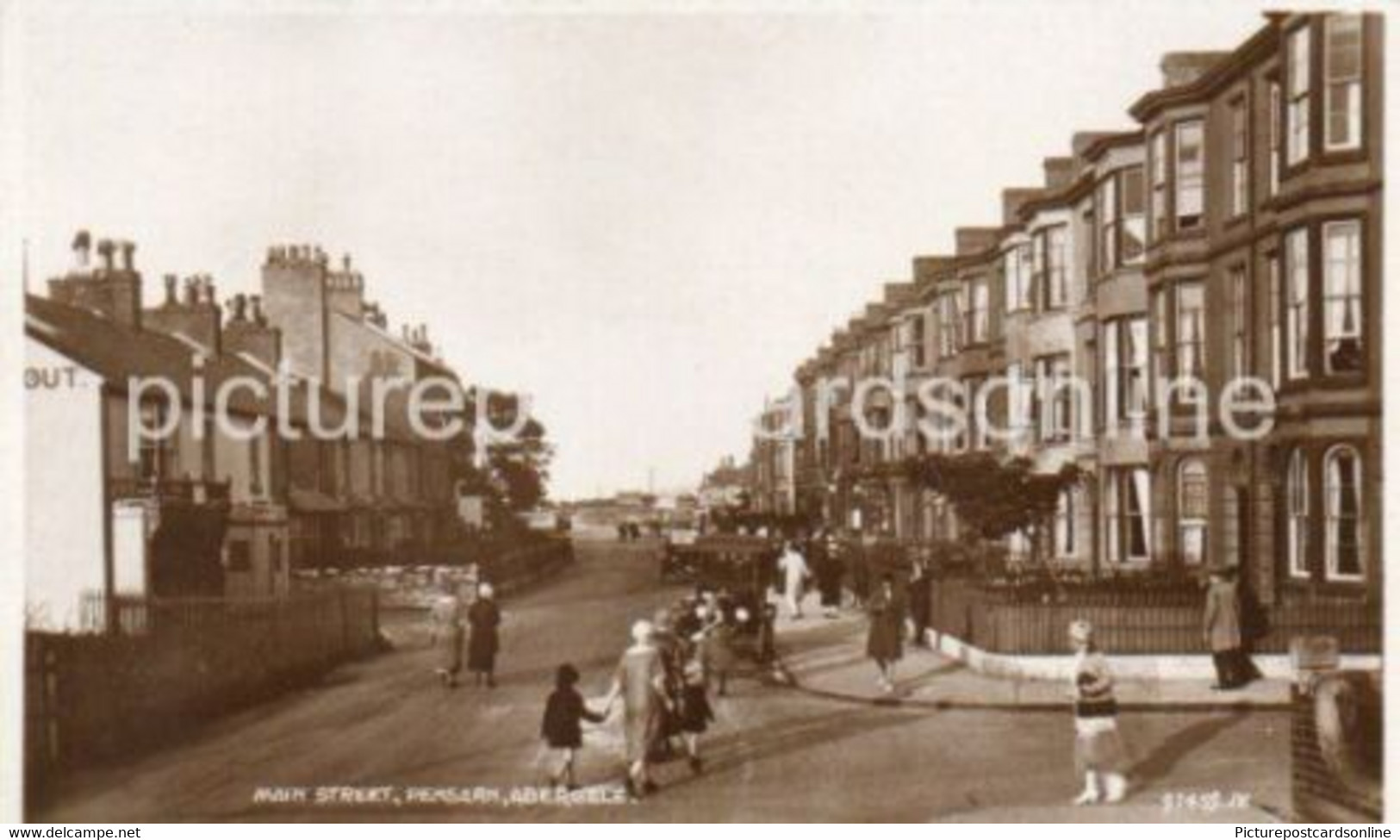 ABERGELE MAIN STREET PENSARN OLD R/P POSTCARD WALES - Denbighshire