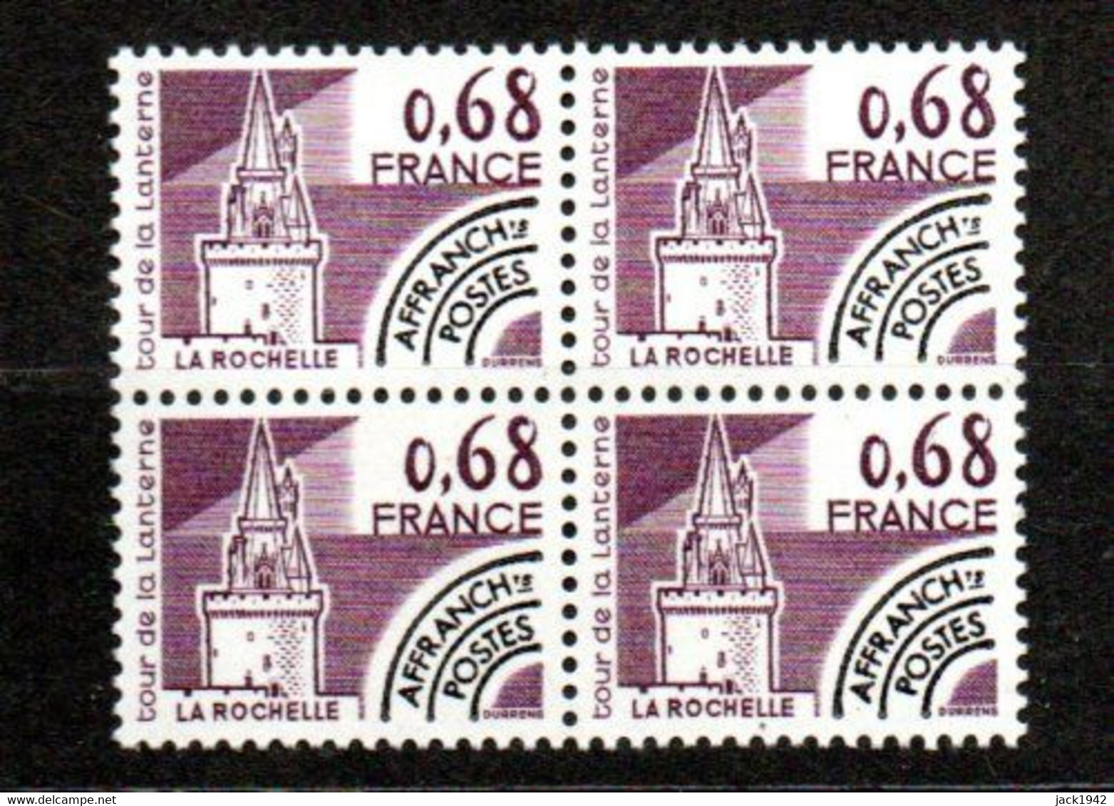 Préoblitéré Yvert N° 162 ** - 0,68 Monuments Historiques, Bloc De 4 - 1964-1988