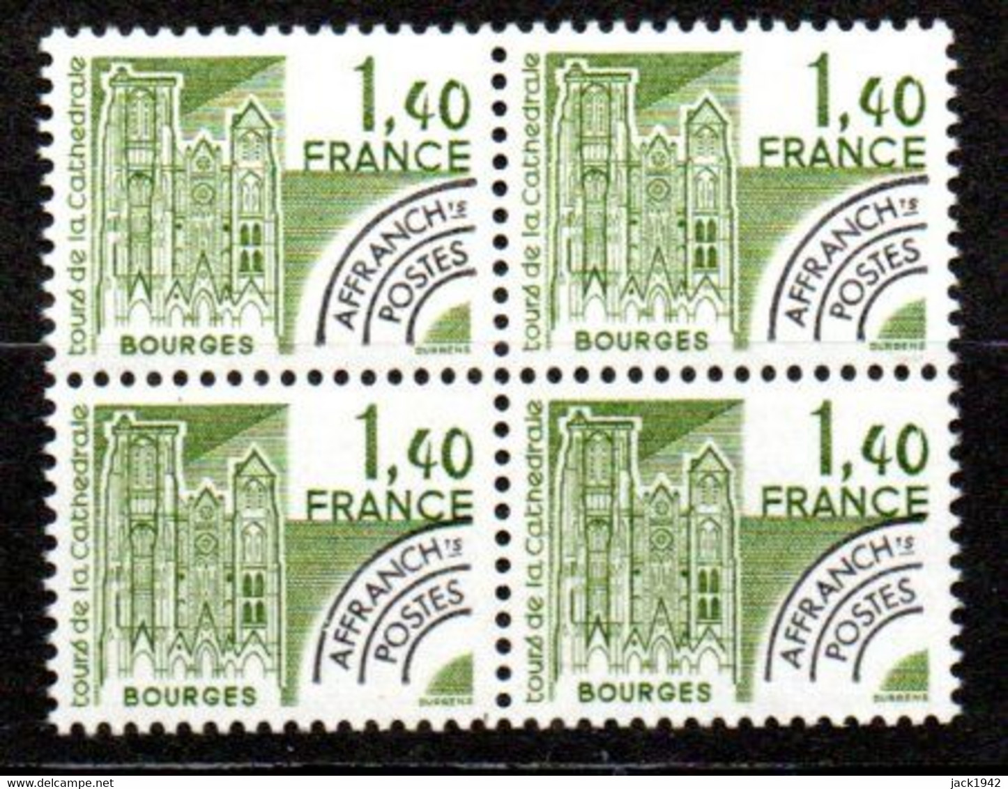 Préoblitéré Yvert N° 164 ** - 1,40 Monuments Historiques, Bloc De 4 - 1964-1988