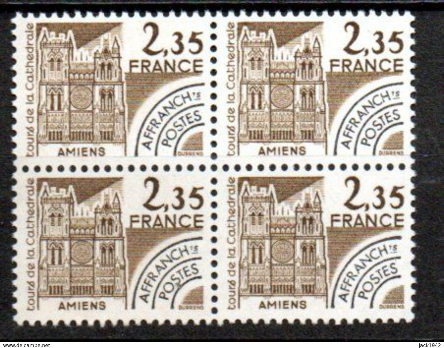 Préoblitéré Yvert N° 165 ** - 2,35 Monuments Historiques, Bloc De 4 - 1964-1988