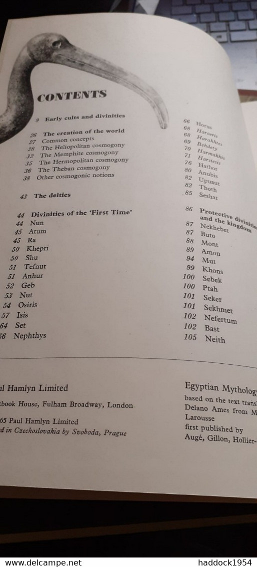 Egyptian Mythology PAUL HAMLYN Westbook House 1965 - Andere & Zonder Classificatie