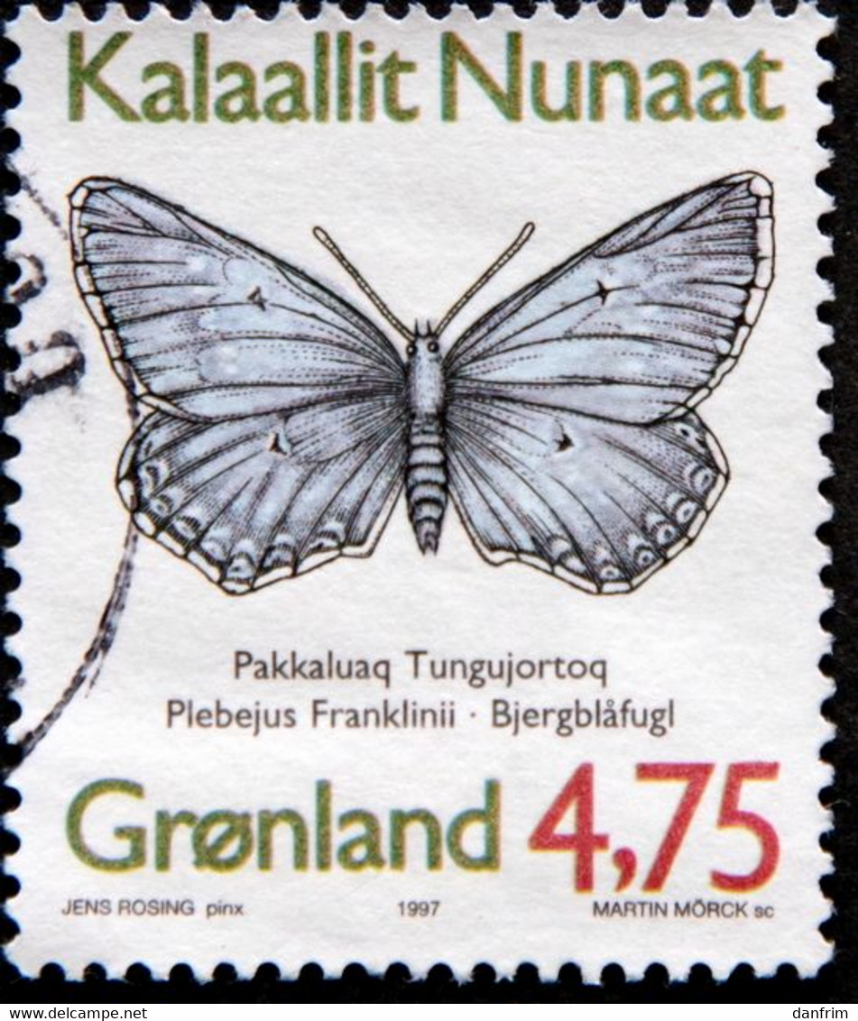 Greenland   1997  Butterflies MiNr.303 Y    (O) ( Lot D 1551 ) - Oblitérés