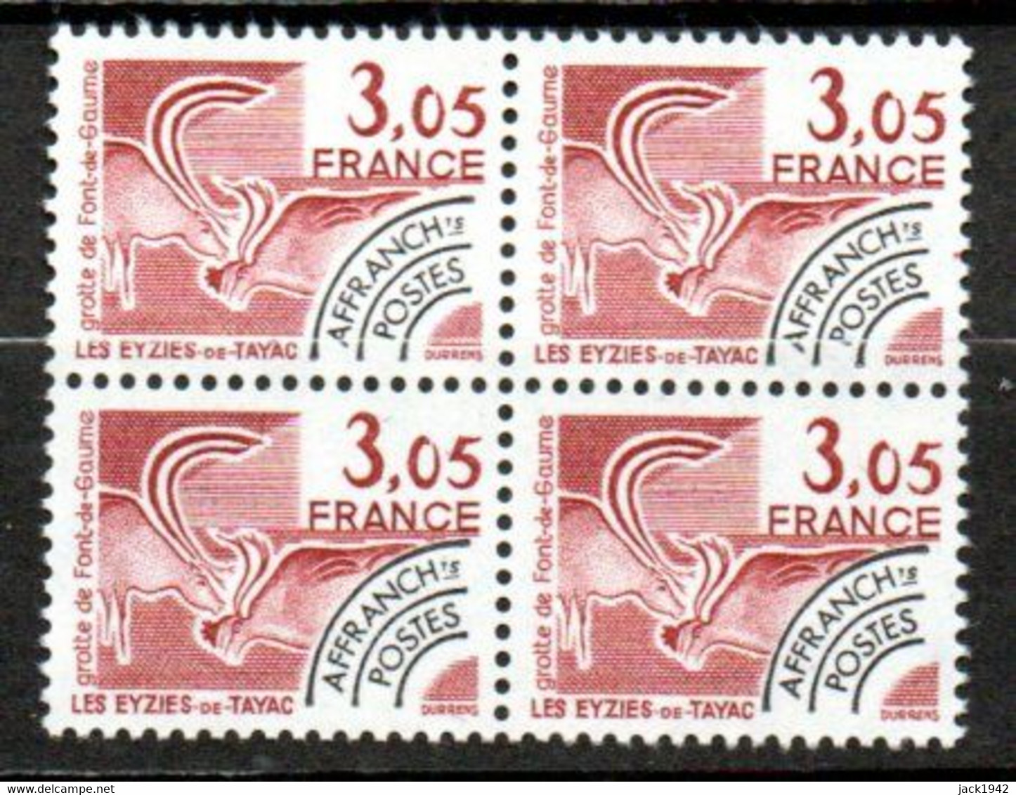 Préoblitéré Yvert N° 173 ** - 3,05 Monuments Historiques, Bloc De 4 - 1964-1988