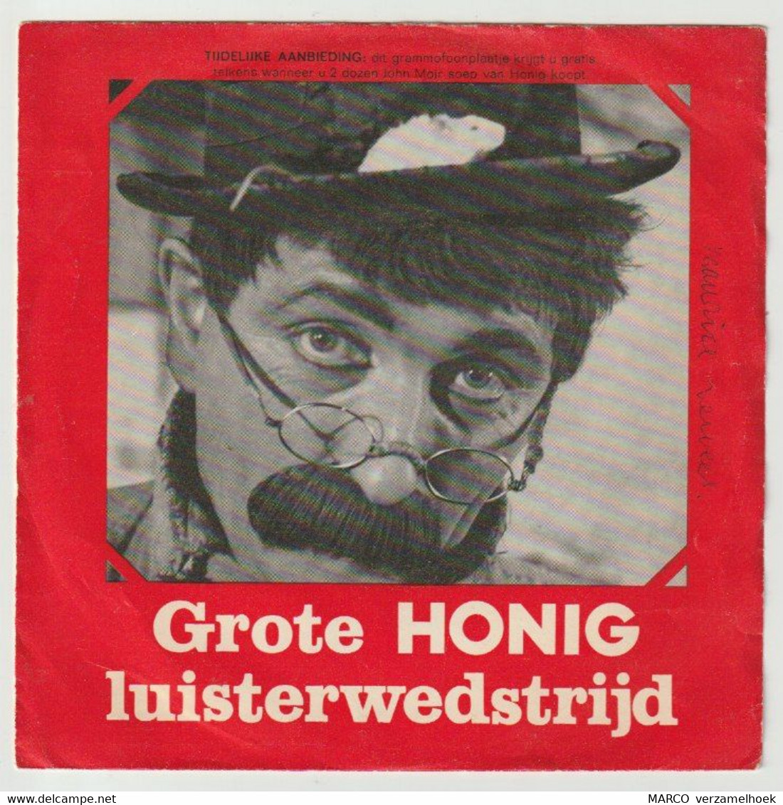 45T Single Grote HONIG Luisterwedstrijd 1968 Tom Manders "dorus" - Autres - Musique Néerlandaise