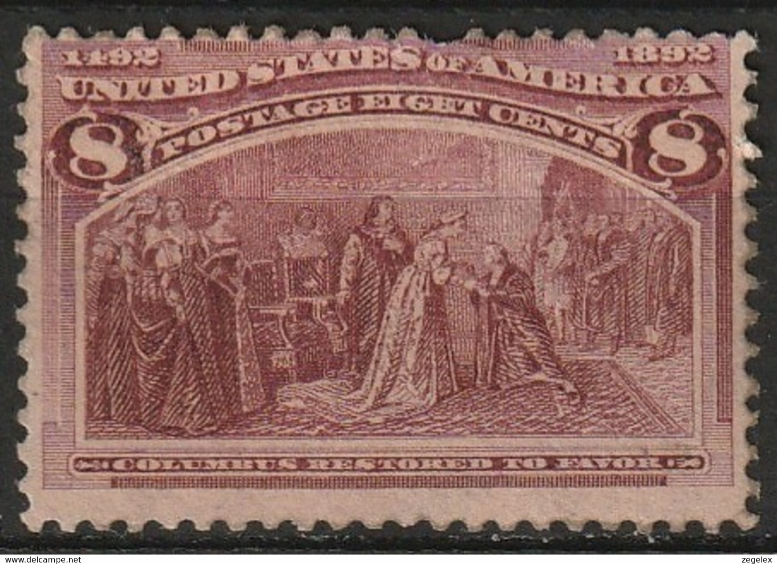 USA 1893 8 Cents Unused, Hinged. See Scan. Sc 236 - Neufs