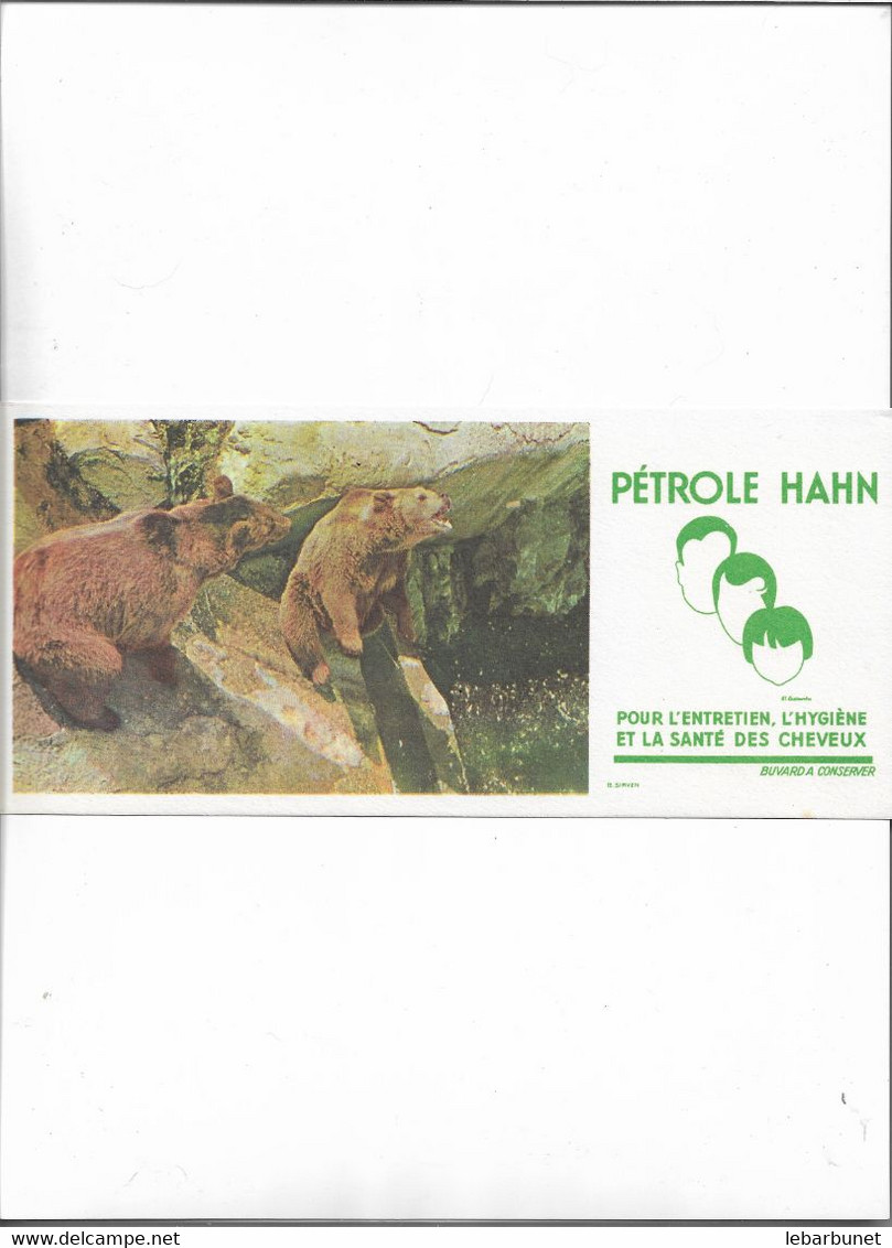 Buvard Ancien Pétrole Hahn  Pour L'entretien L''hygiène Et La Santé Des Cheveux Avec Ours - Perfumes & Belleza