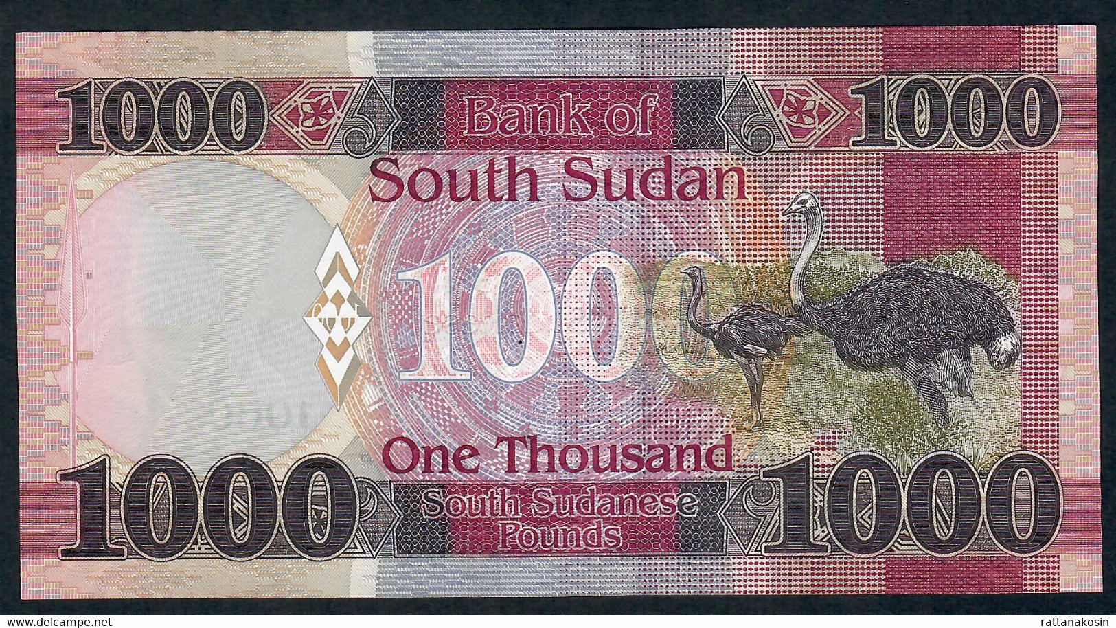 SOUTH SUDAN NLP = B117b 1000 POUNDS 2021 #BM  Signature 7 UNC. - South Sudan