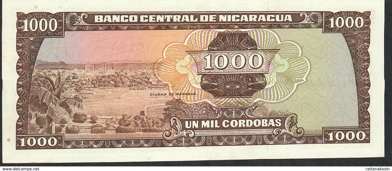 NICARAGUA P128a 1000 CORDOBAS 1972 UNC. - Nicaragua