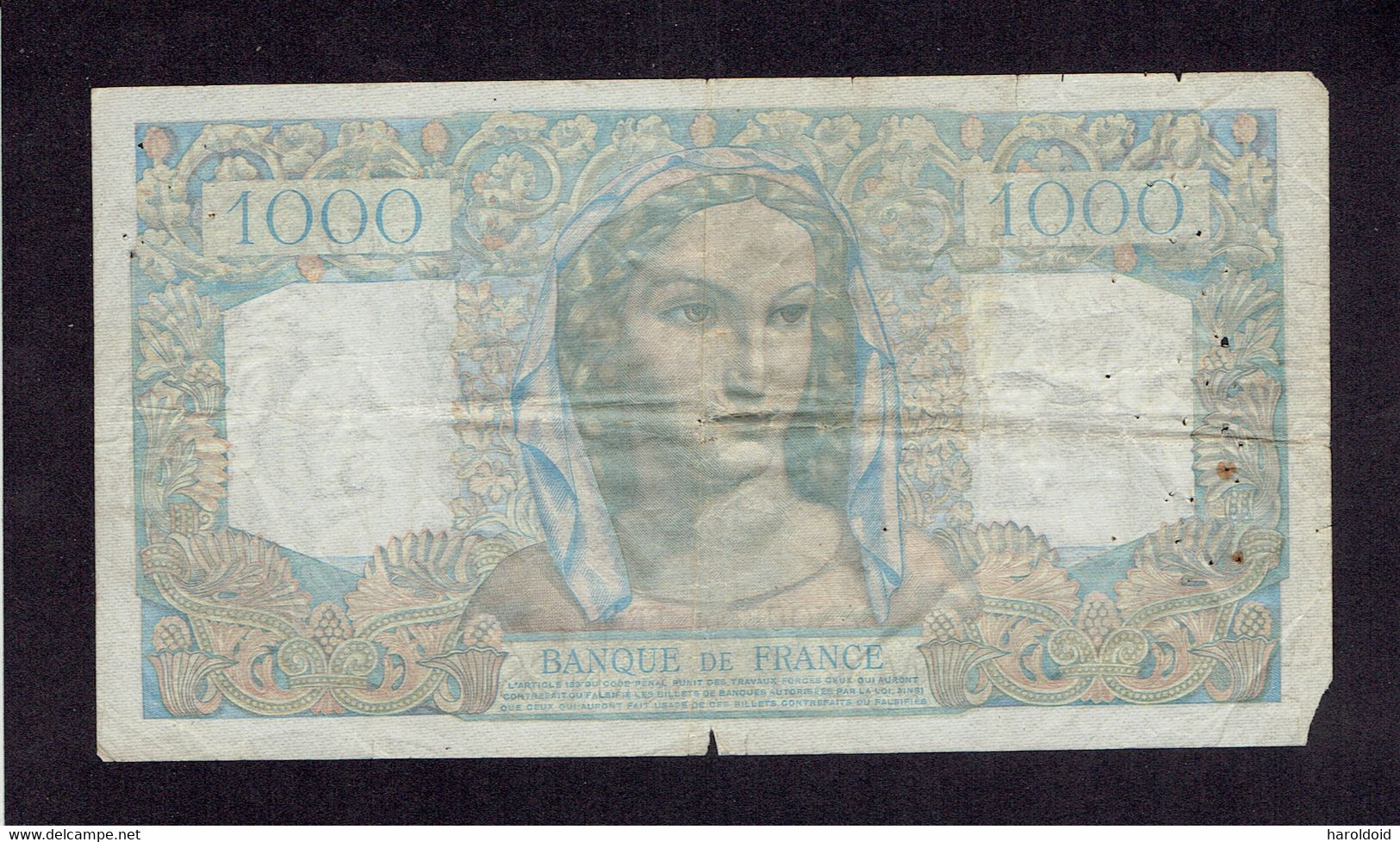 1000 F MINERVE ET HERCULE - E.26-8-1948.E. - 1 000 F 1945-1950 ''Minerve Et Hercule''