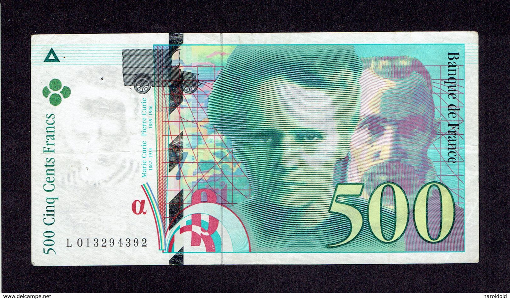 500 F PIERRE ET MARIE CURIE - 1994 - 500 F 1994-2000 ''Pierre En Marie Curie''